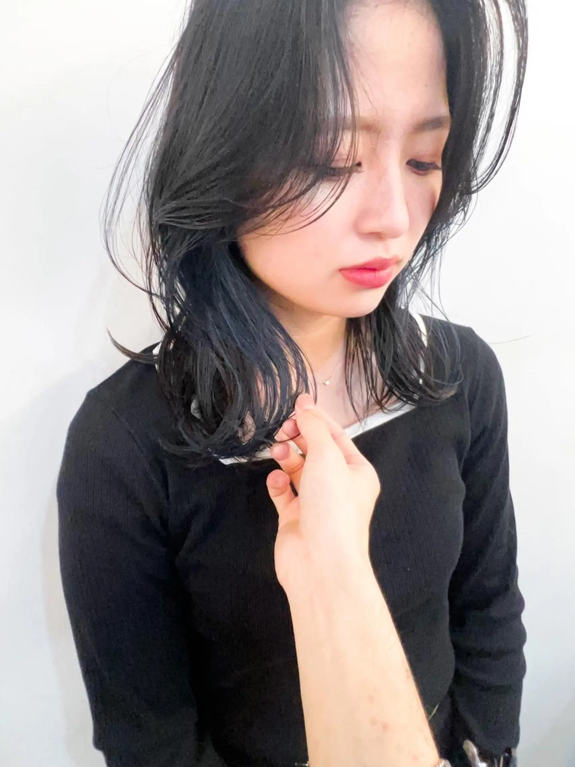 ミディアム カラー くびれヘア カット ヘアカラー トリートメント レイヤーカット/ 火ノ見🪡のヘアスタイル