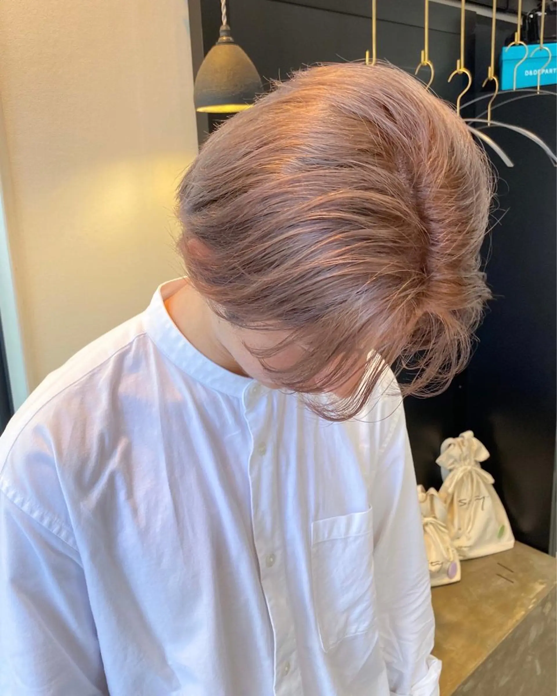 カラー メンズ ベージュカラー ミルクティーベージュ 藤山大地 /カラーモデルのヘアスタイル