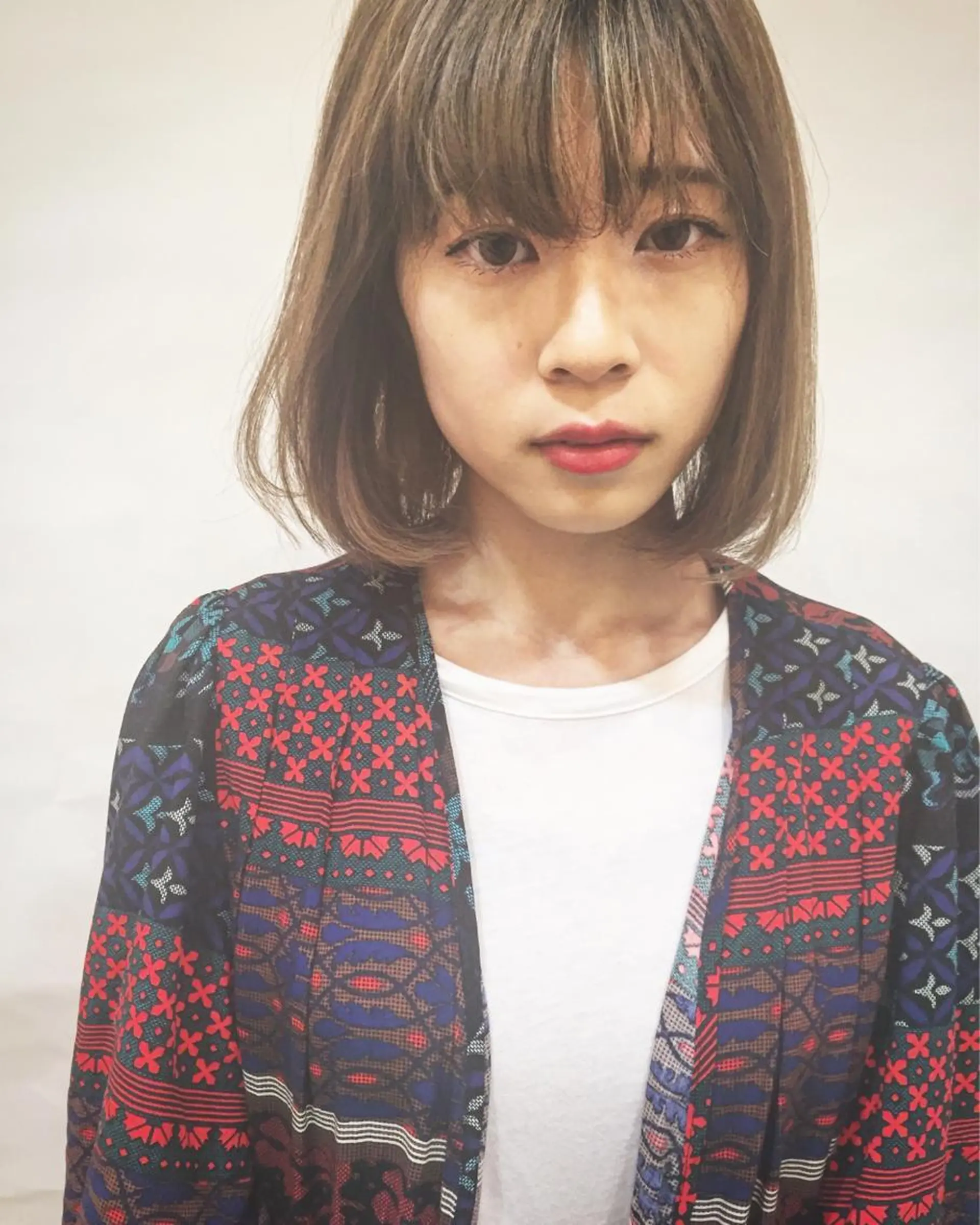 ミディアム カラー 東 みのりのヘアスタイル