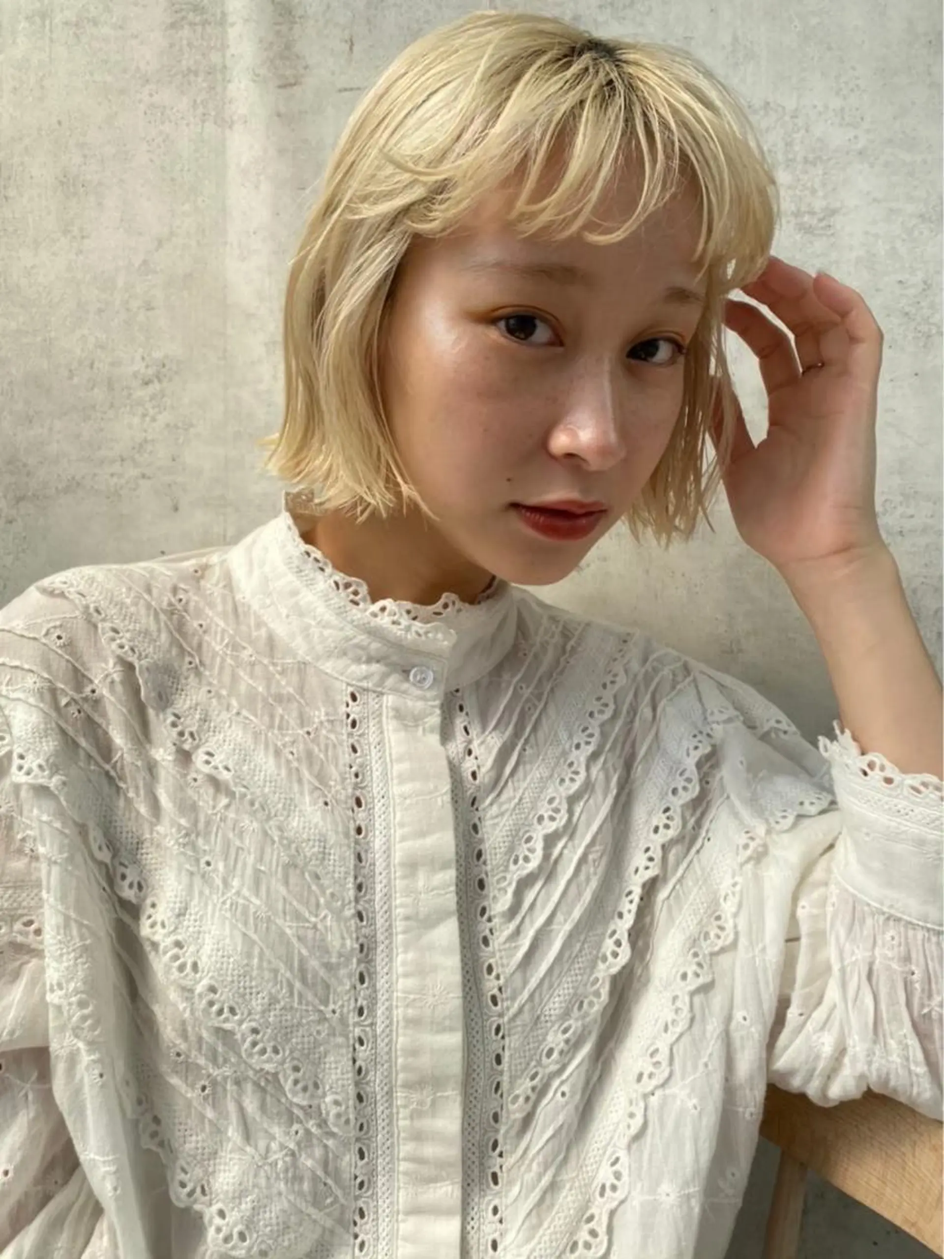 カラー ブリーチ ダブルカラー ボブ/レイヤー /河内温太のヘアスタイル