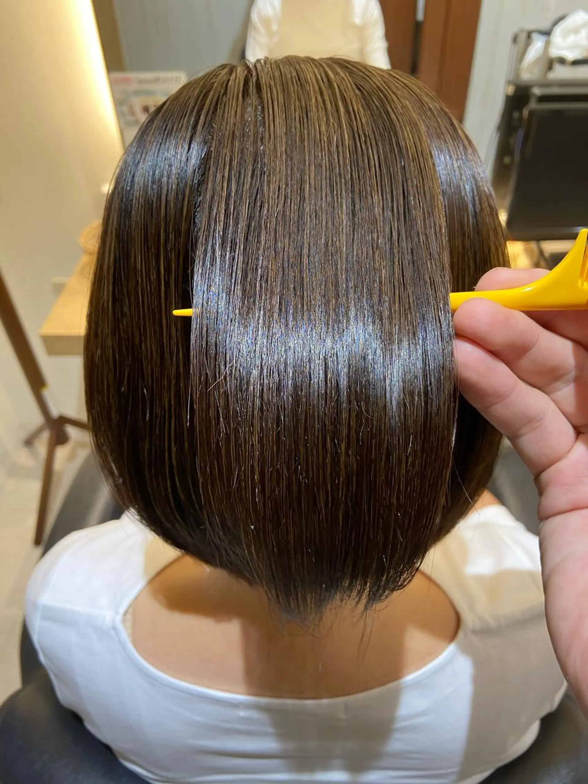 ミディアム 髪質改善 パーマ 再現性◎✨艶髪🔆 川﨑友稀のヘアスタイル