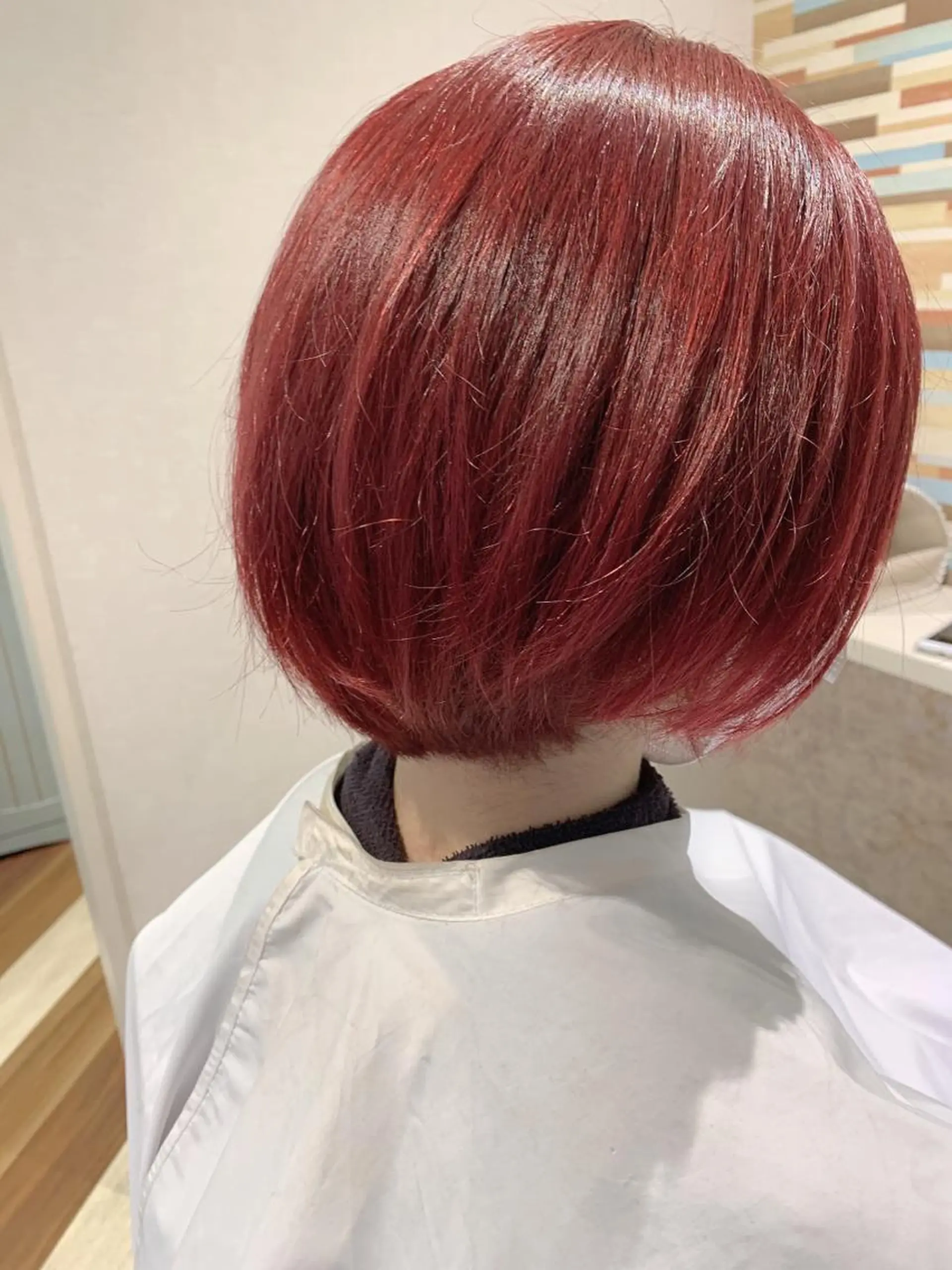 ショート カラー ブリーチ レッドカラー stylist Yukieのヘアスタイル