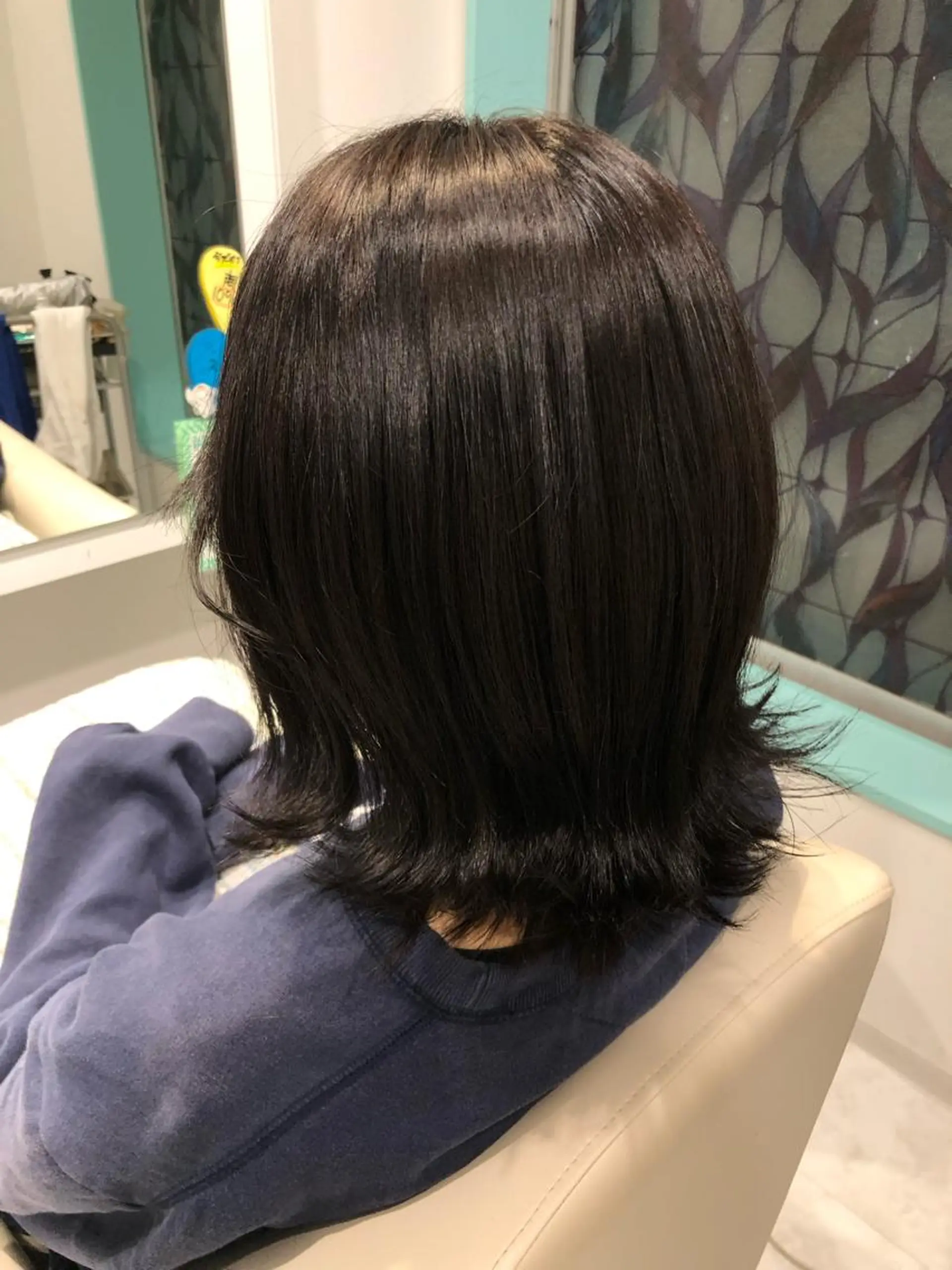 カラー 黒髪 ナチュラルブラック 増田 結莉のヘアスタイル