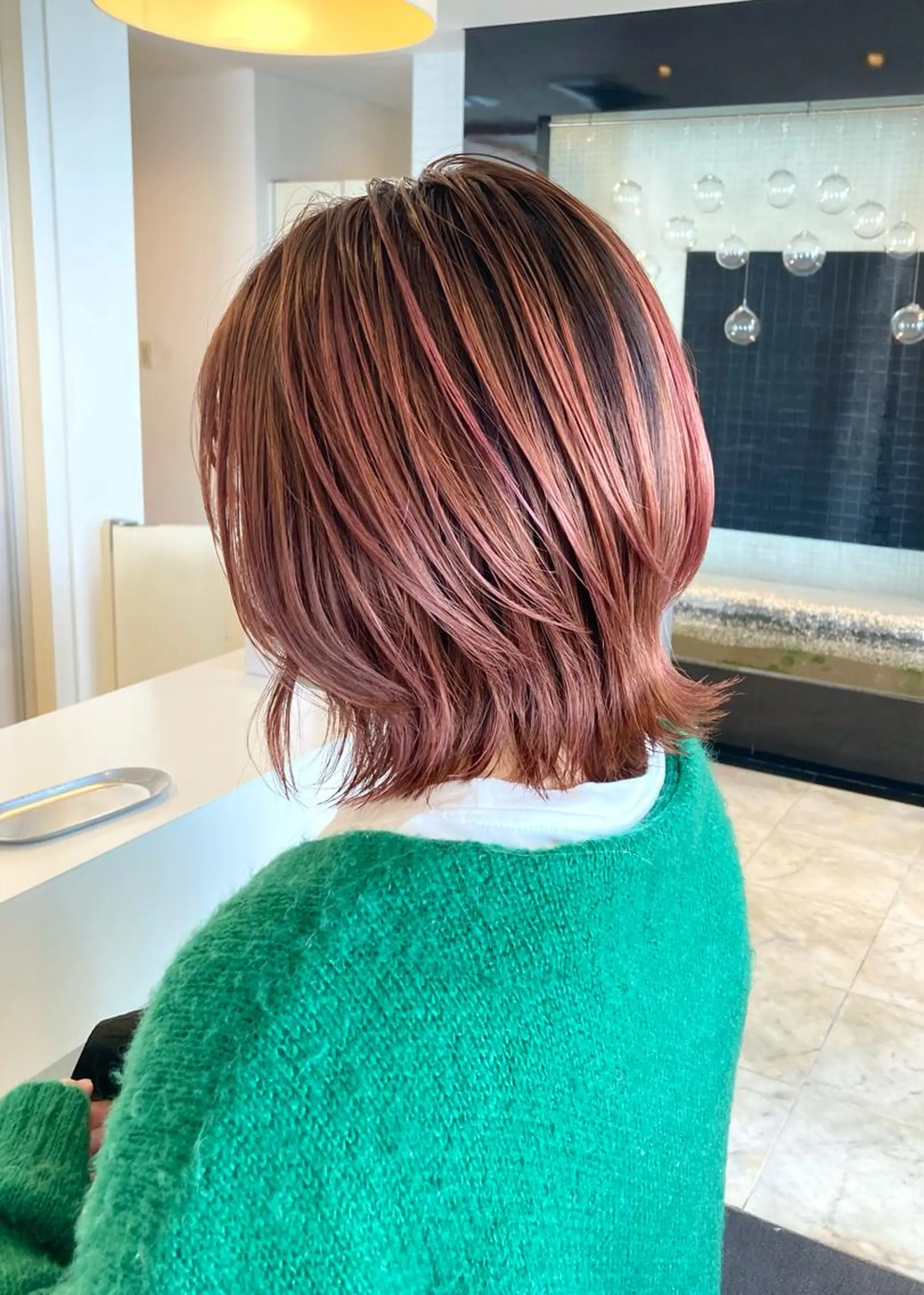 ミディアム カット ヘアカラー トリートメント 村本 千優のヘアスタイル