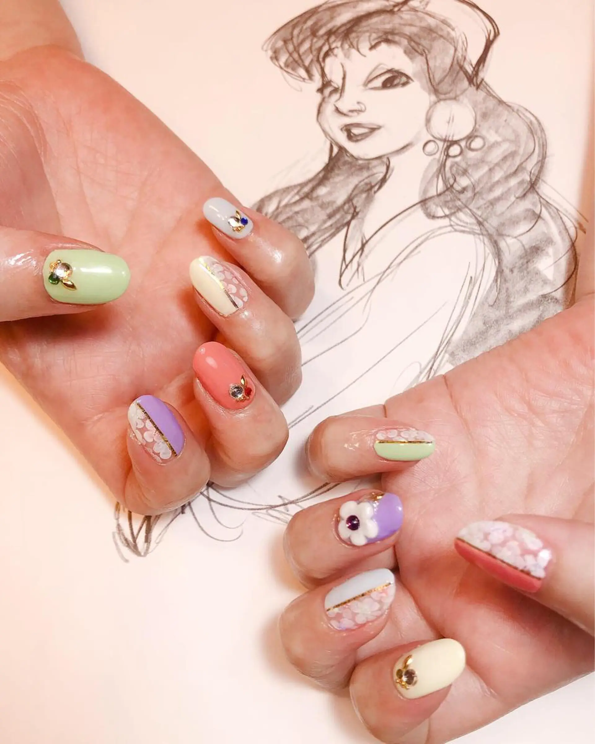 ネイル フラワーネイル owlnail /持込みデザイン専門のネイルデザイン
