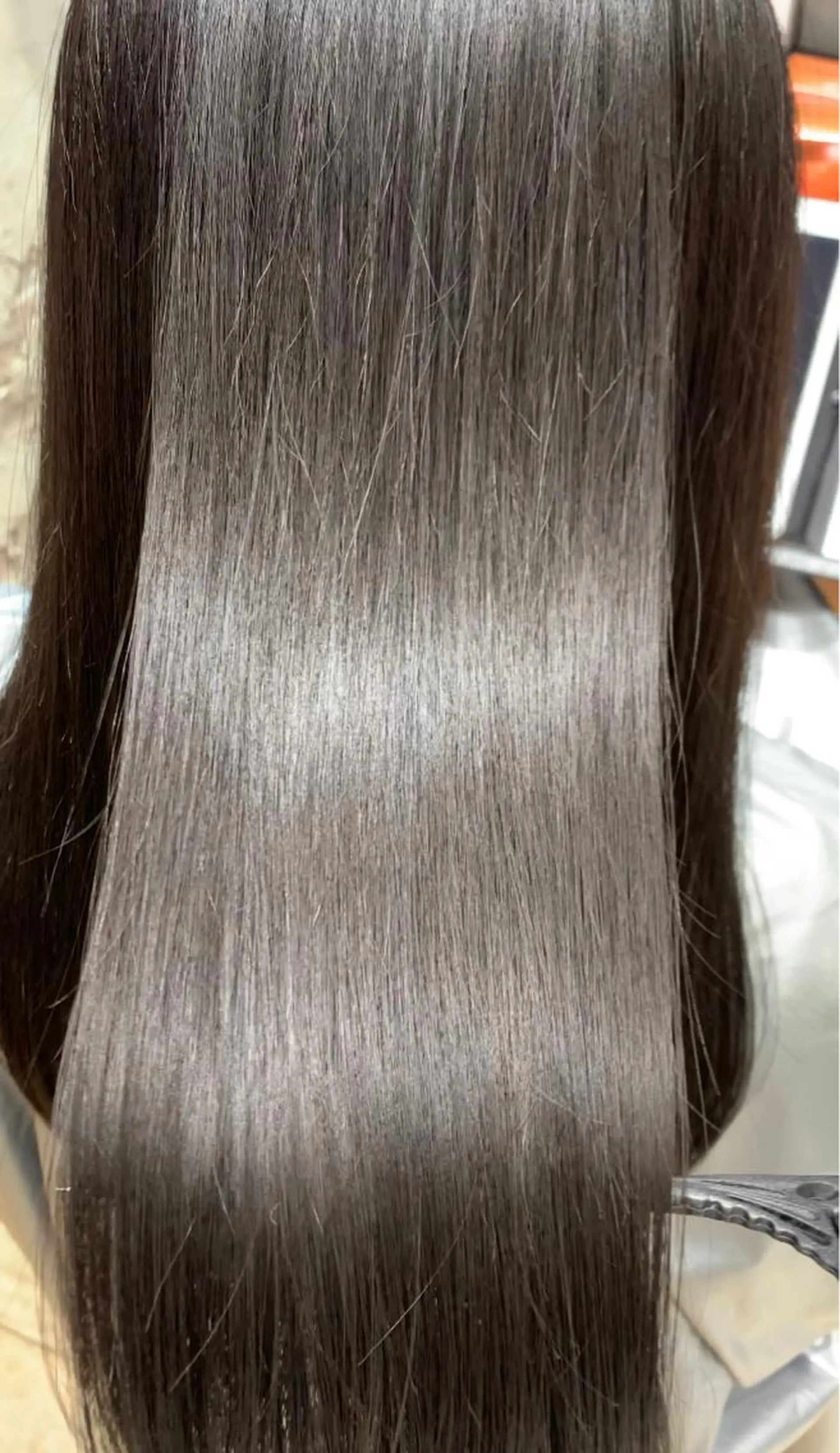 セミロング カラー パーマ 黒髪 ブリーチ ブリーチなしカラー 伸ばしかけ 髪質改善 美髪ヘッドスパ🫧 西山紗奈江💆‍♀️のヘアスタイル