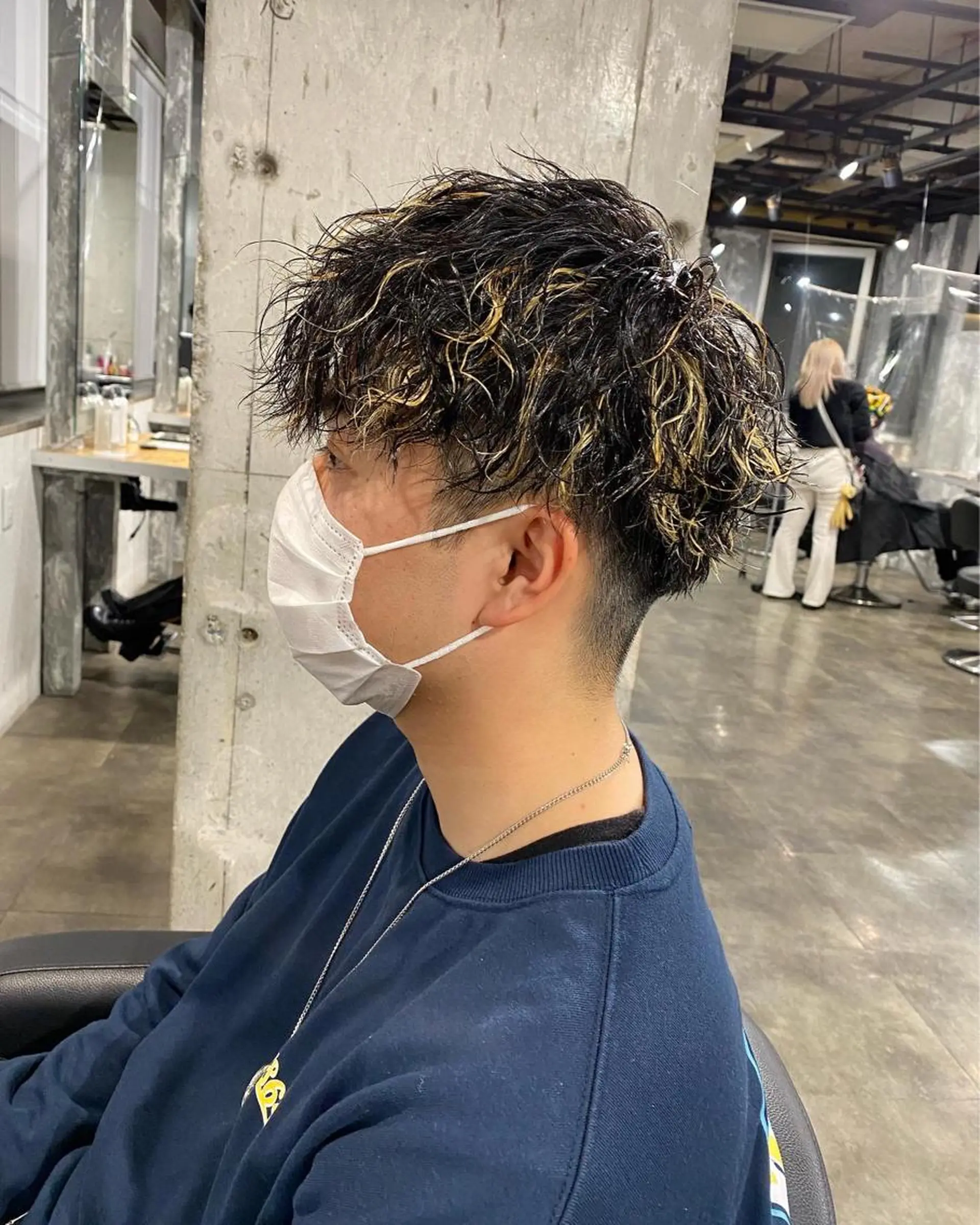 ショート パーマ メンズ 🟦ニュアンス/メン ズパーマ横浜🟦のヘアスタイル