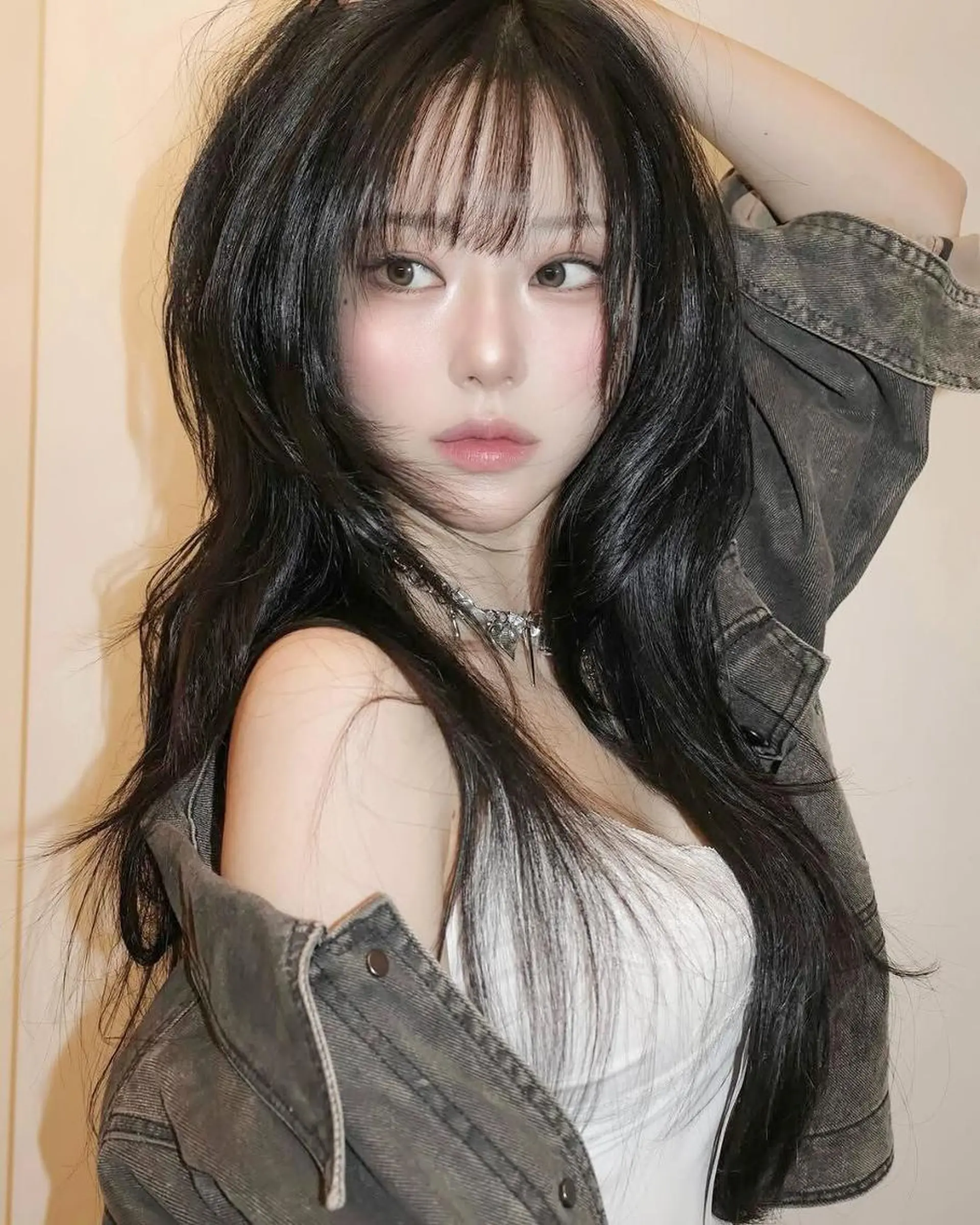 ロング カラー 中韓レイヤー/ ブラウン🤎はやとのヘアスタイル