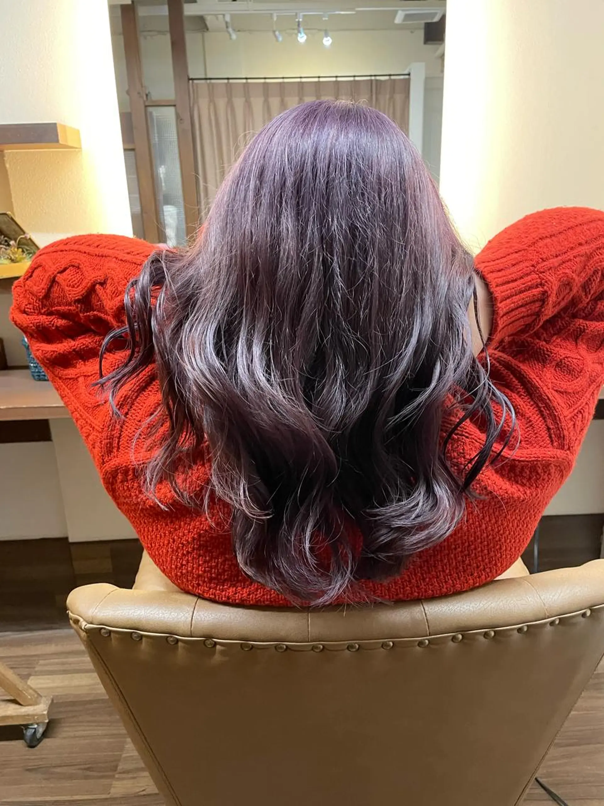 ロング カラー ラベンダーカラー ラベンダーピンク ピンクカラー ヘアカラー トリートメント 山本 純平のヘアスタイル