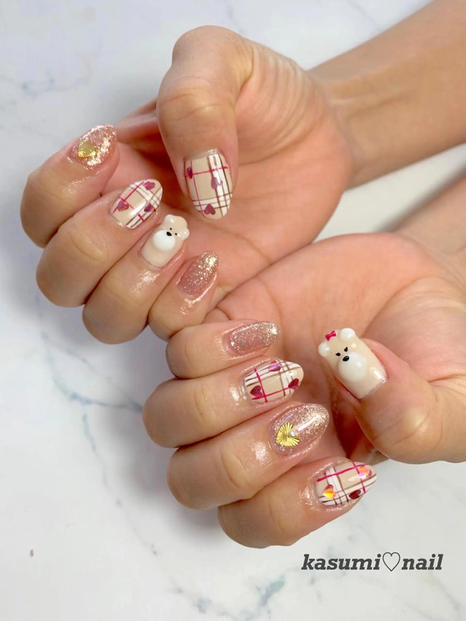 ネイル アートネイル フットネイル ジェルネイル ラメ(グリッター) ミラーネイル KASUMI♡ Nailのネイルデザイン