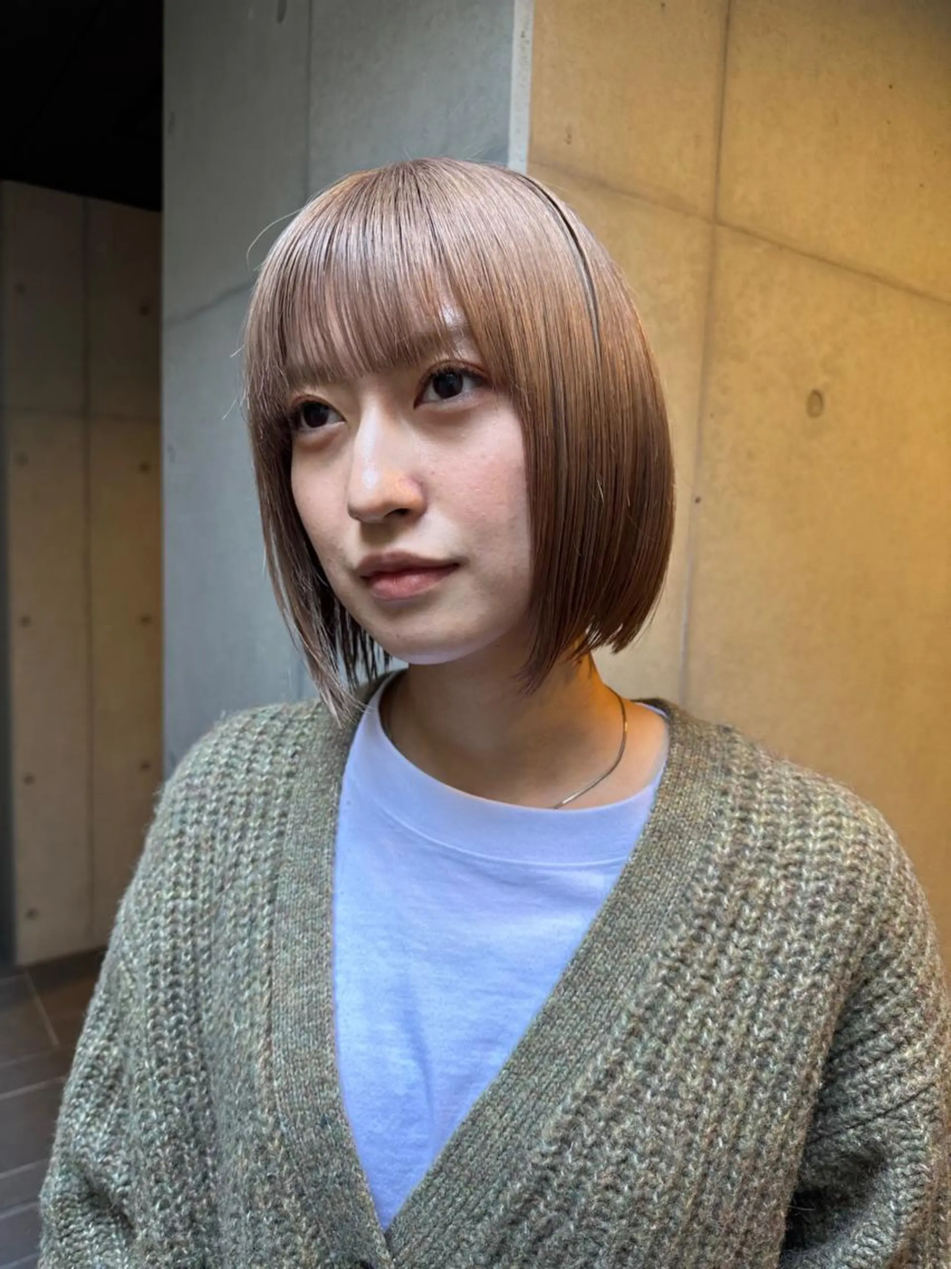 ミディアム カラー カット ヘアカラー トリートメント 似合わせウルフ/ レイヤー/山本祐輔のヘアスタイル