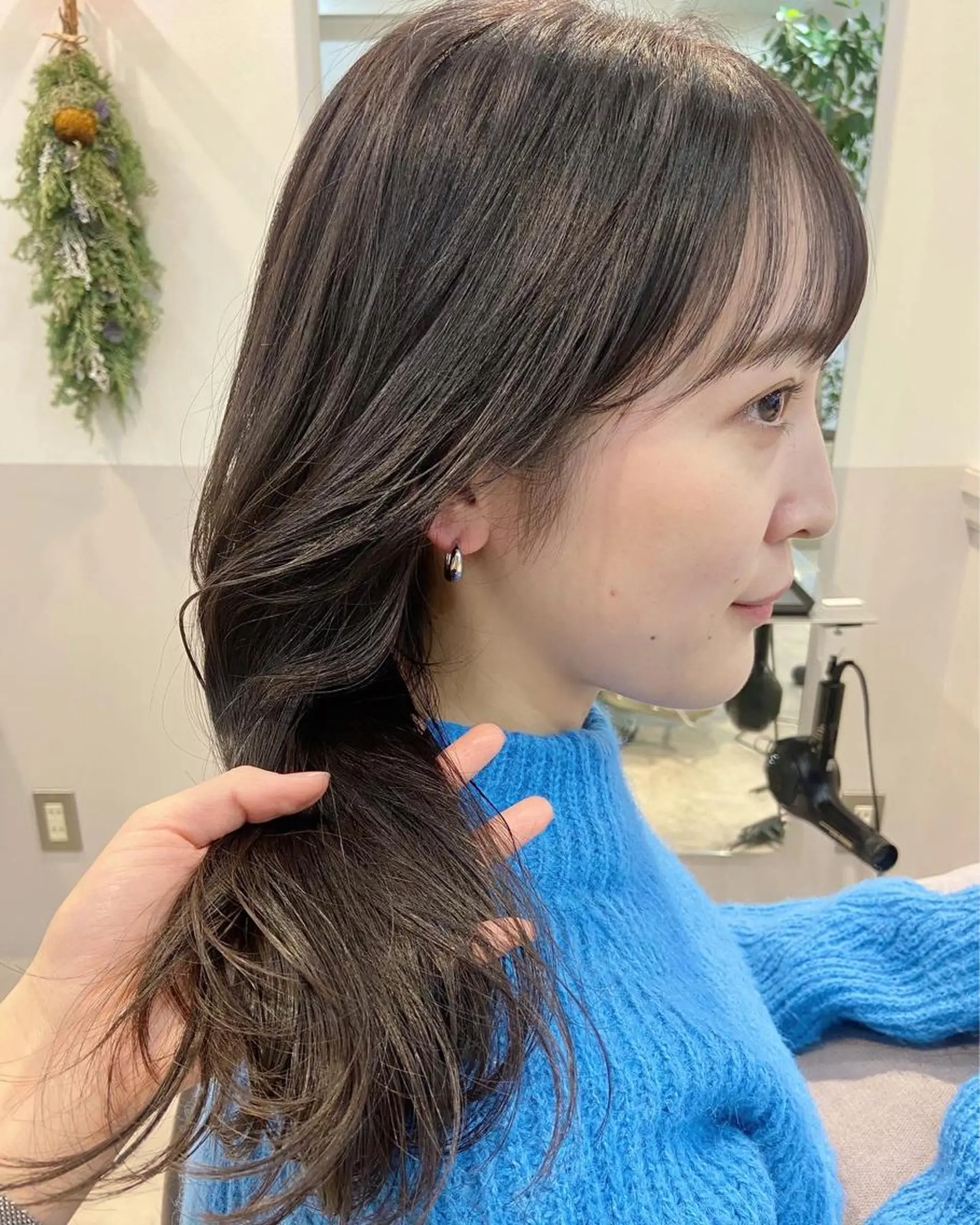 ロング カラー アッシュ ラベンダーカラー ラベンダーアッシュ ラベンダーグレー 山下夕月 ショート🫧ボブのヘアスタイル