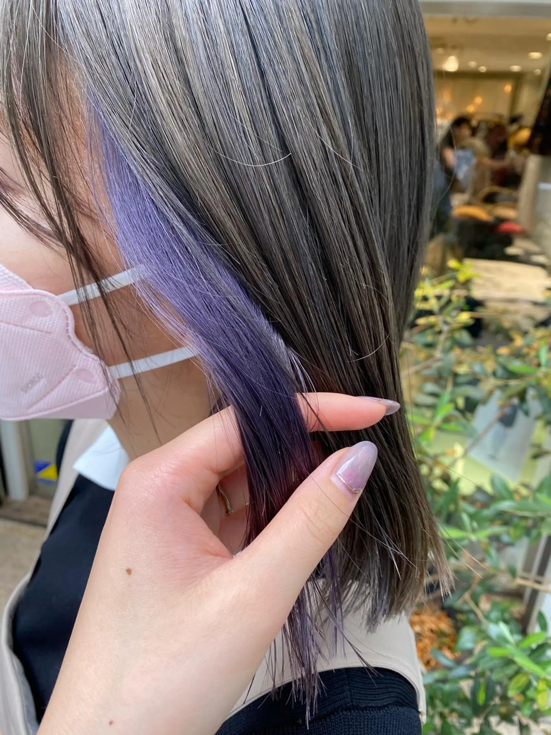 ミディアム カラー ヘアアレンジ マツエク・マツパ ブリーチ インナーカラー 韓国風カラー パープルカラー バイオレットカラー ヘアカラー トリートメント 透明感カラー🫧ヘア セット🫧松本菜月の眉毛・アイブロウイメージ