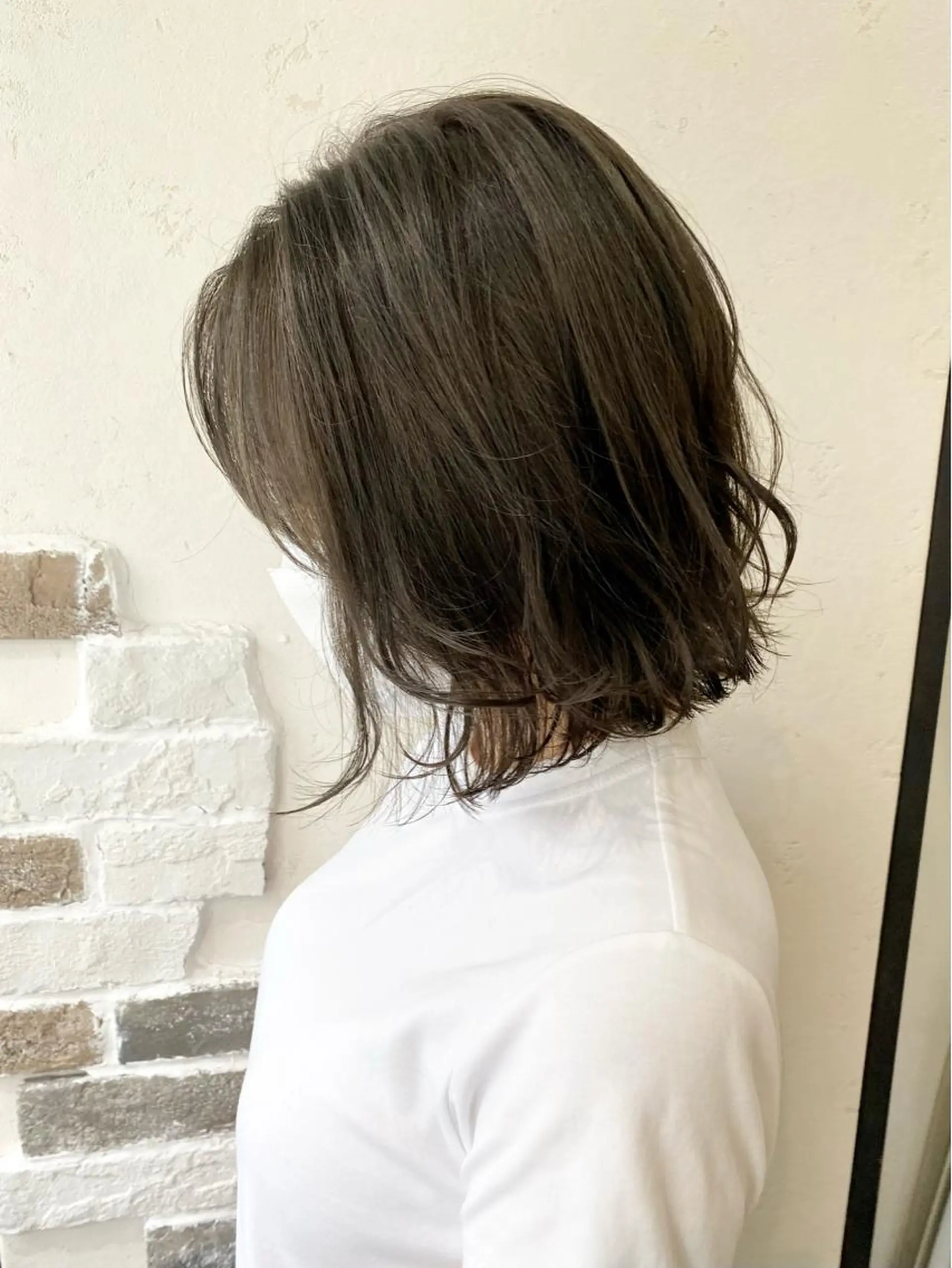 ミディアム カラー ショート　縮毛矯正 レイヤー🌿FUKUのヘアスタイル