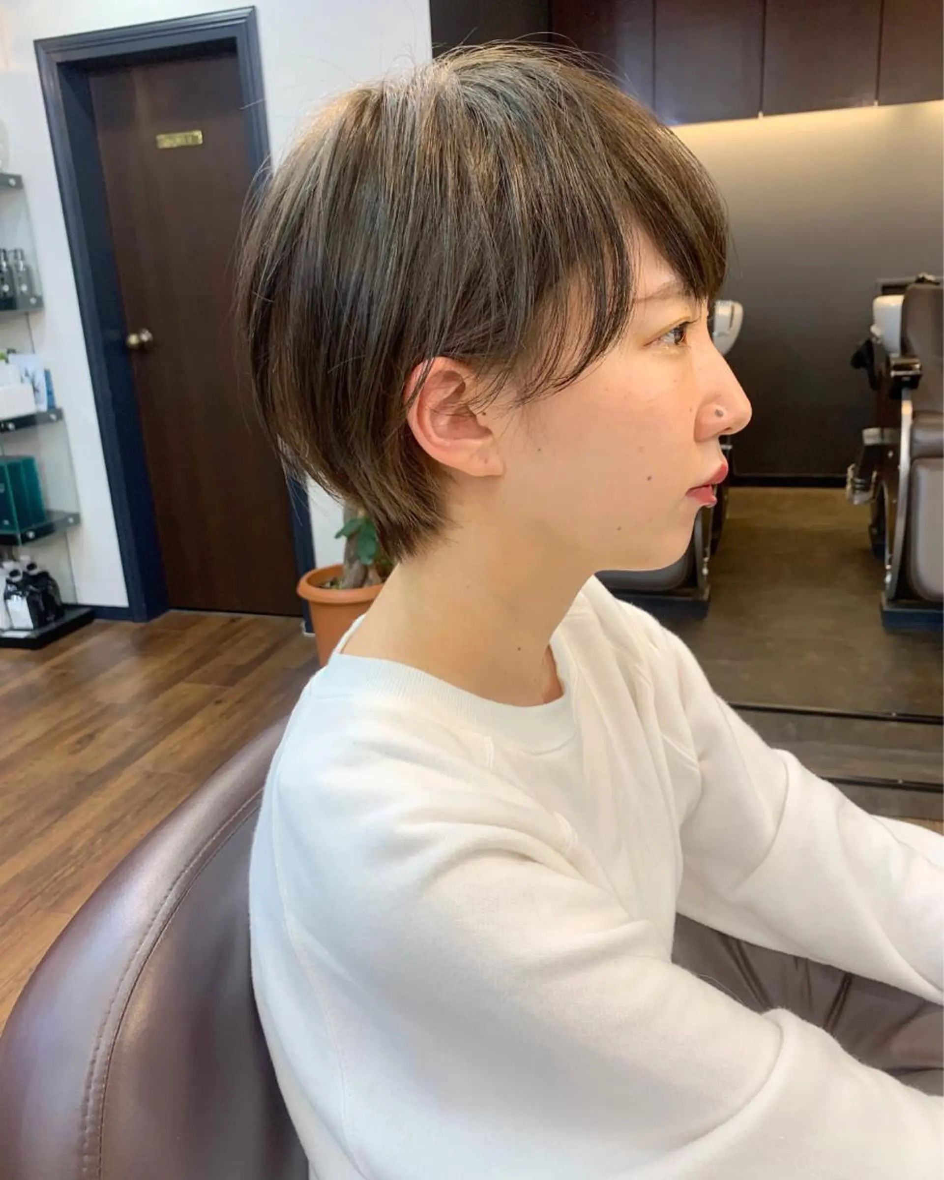 ショート カラー 縮毛矯正/ショート/ レイヤー/畑中正敏のヘアスタイル