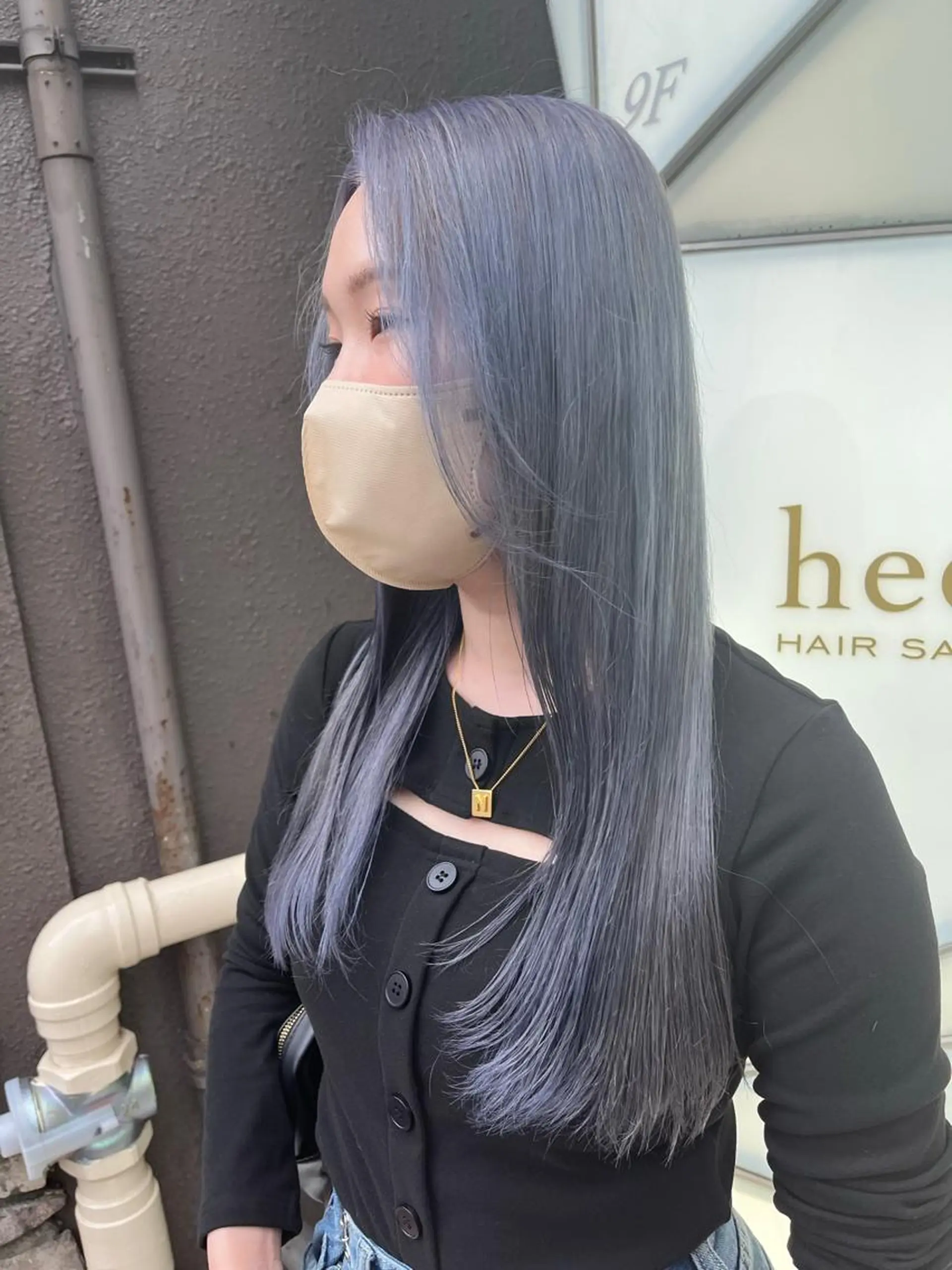 ロング カラー ブルーカラー シルバー ヘアカラー watanabe kazukiのヘアスタイル