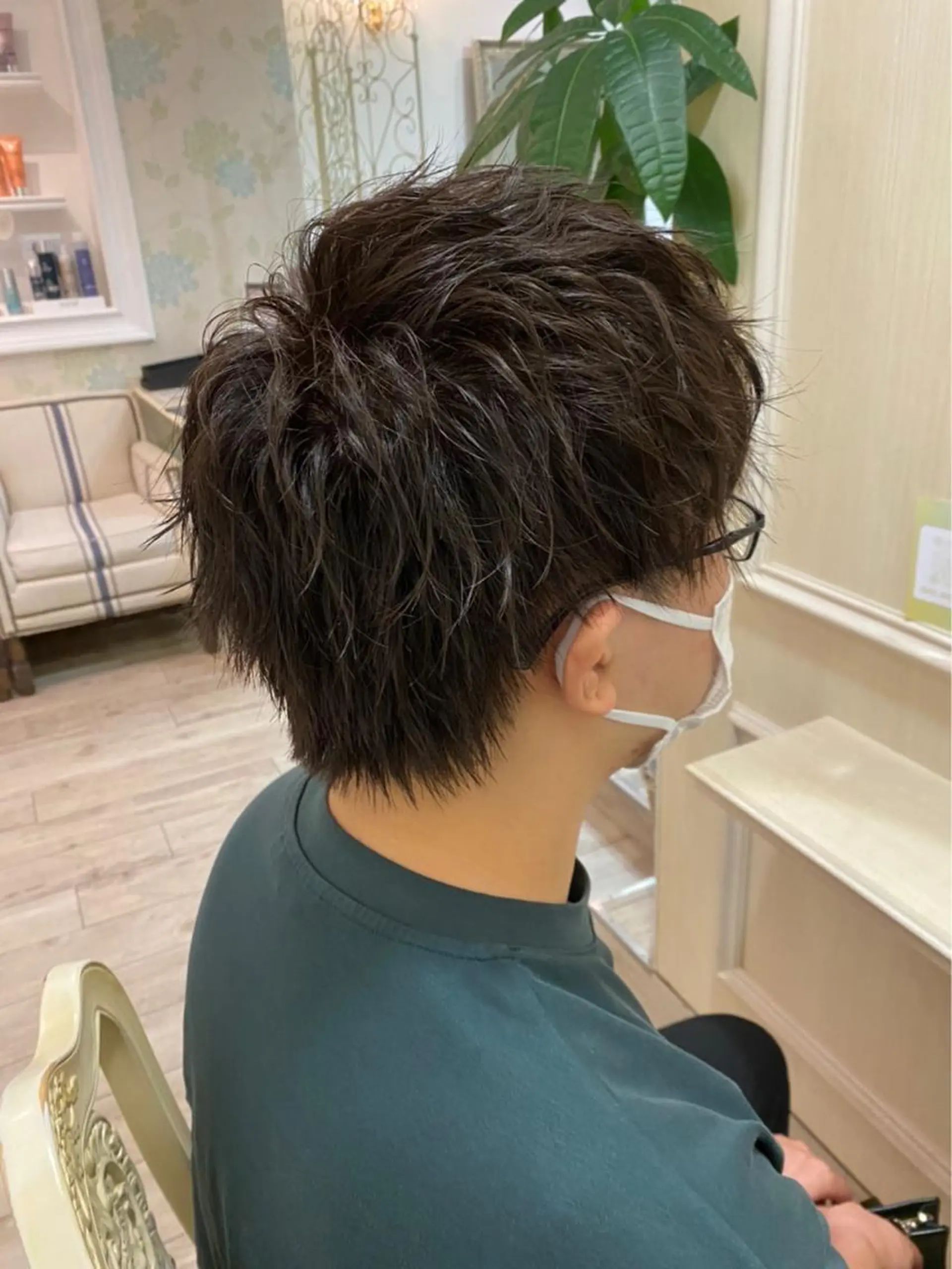 カラー メンズ マッシュ 髪質改善/ 上村旺武のヘアスタイル