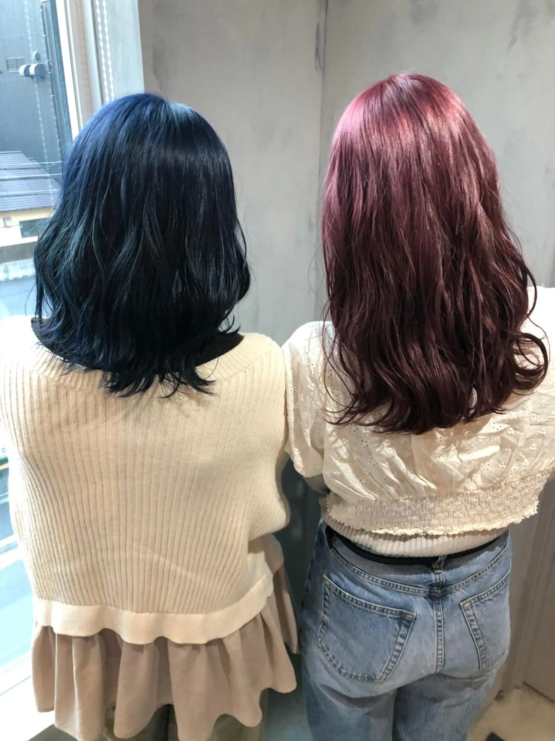 セミロング カラー ネイビーカラー ピンクカラー ヘアカラー トリートメント レイヤー/髪質改善/ ブリーチ/コタケのヘアスタイル