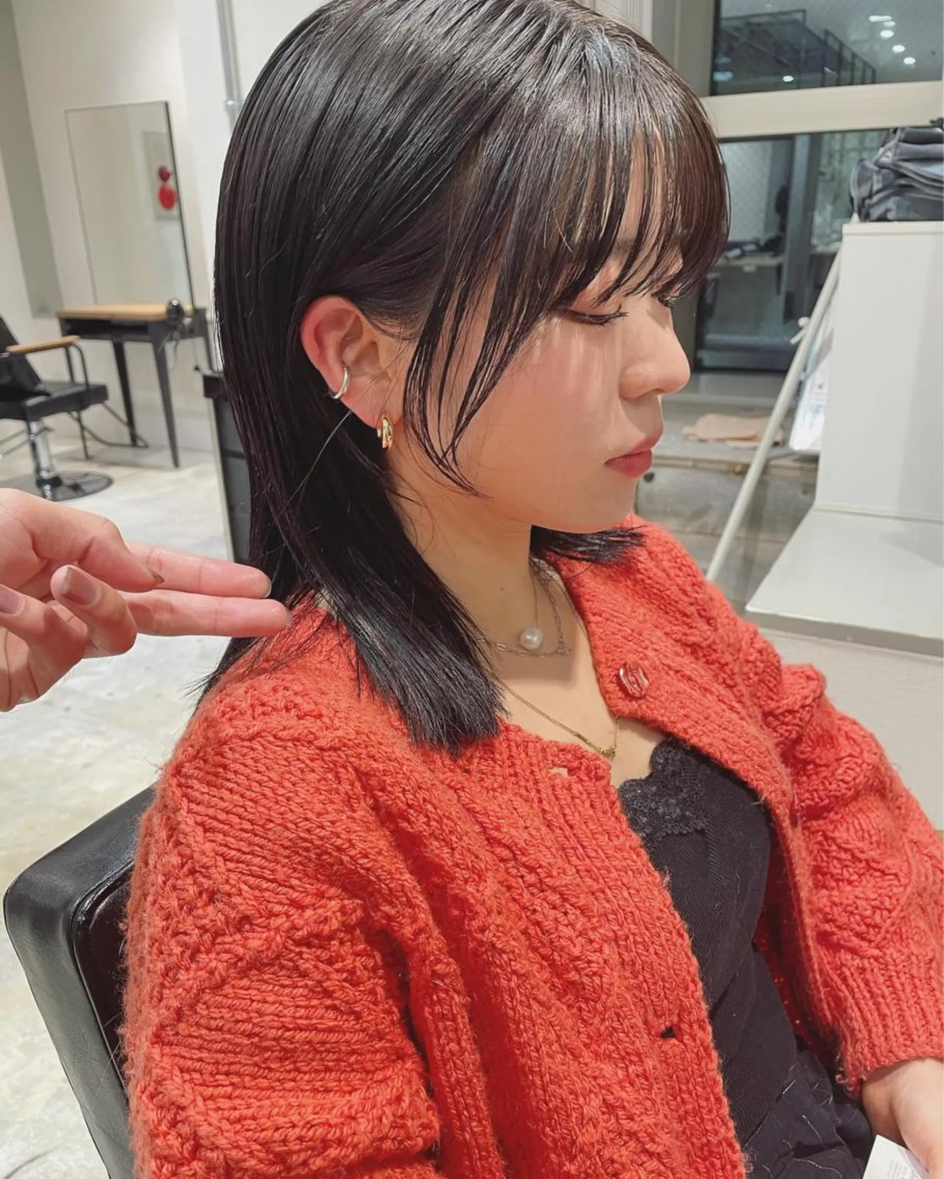 ミディアム カラー カット ヘアカラー トリートメント 村上雅人 ナチュラルモードのヘアスタイル