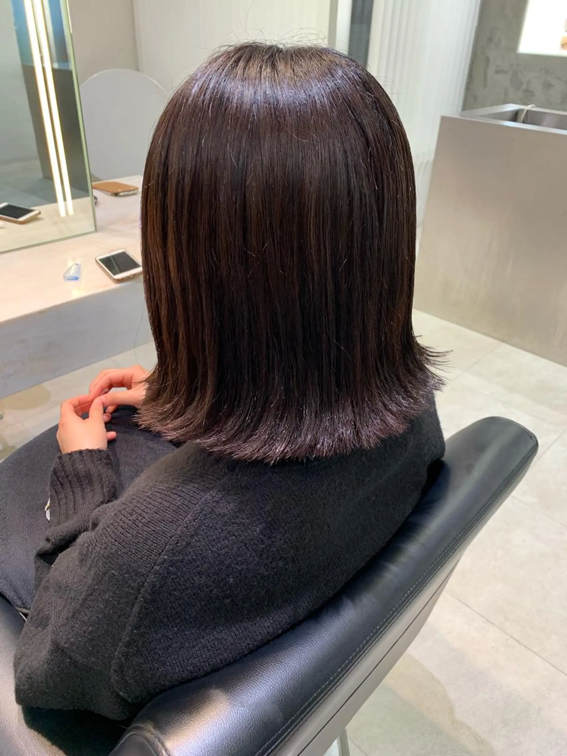 ミディアム ヘアアレンジ ボブ 🫧透明感カラー/ ボブ/小笠原汐海🪽のヘアスタイル