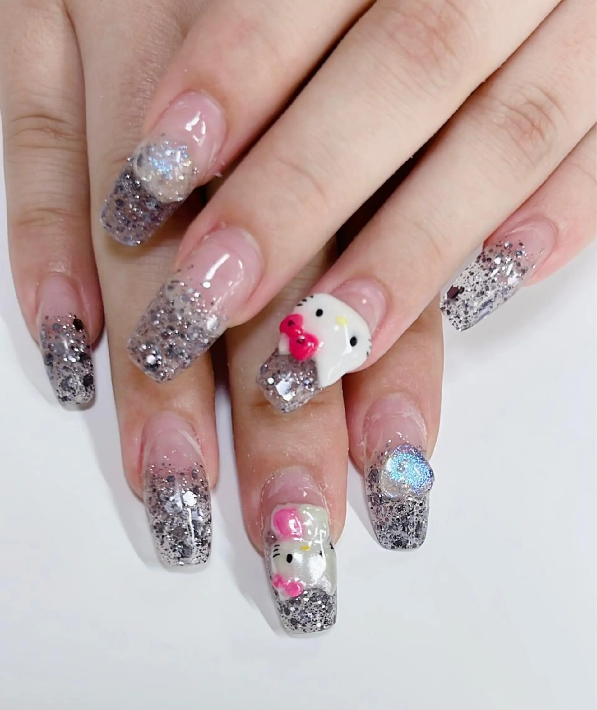 ネイル クリアネイル ハート plaisir プレジールネイルのネイルデザイン