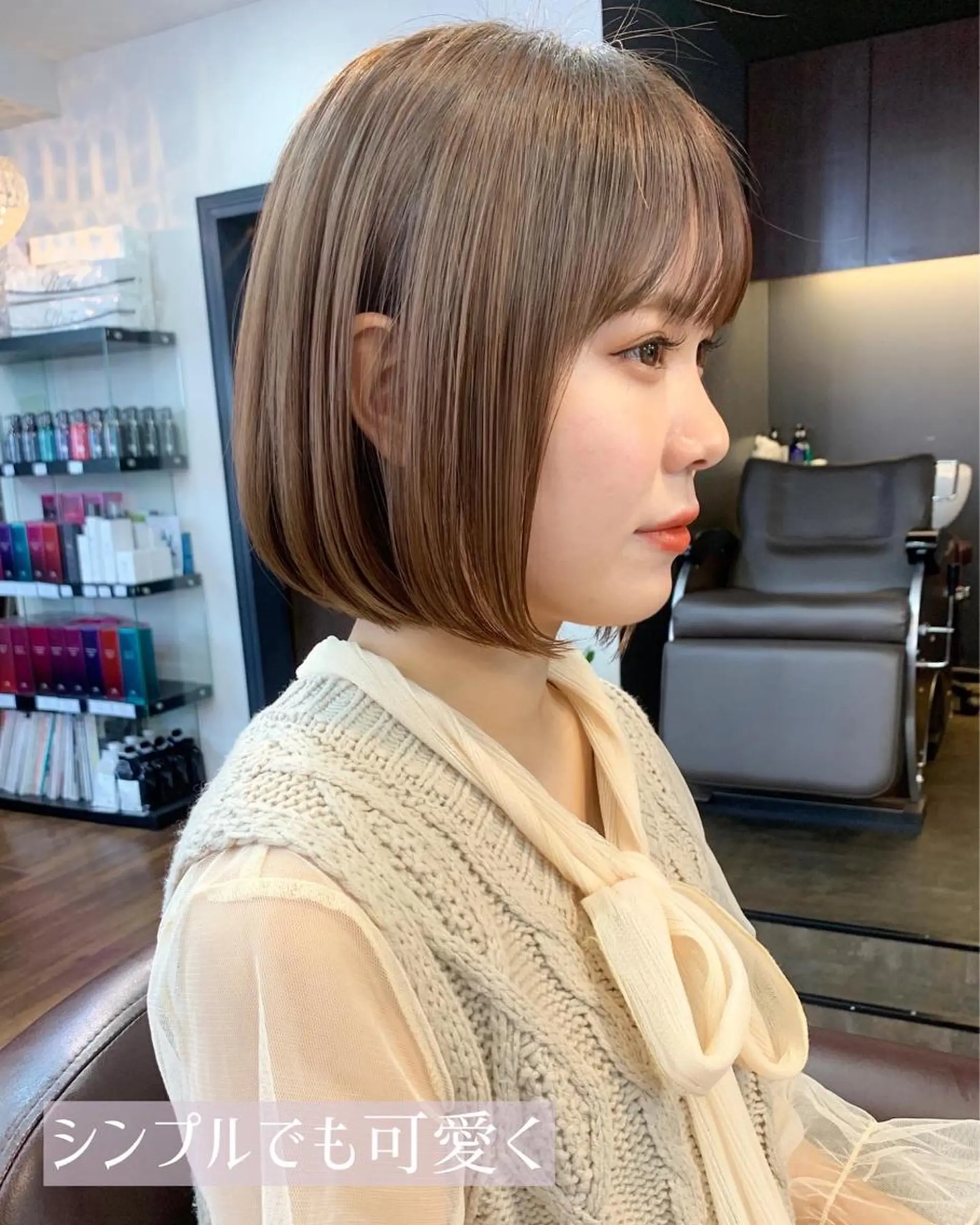 ショート カラー 縮毛矯正/ショート/ レイヤー/畑中正敏のヘアスタイル