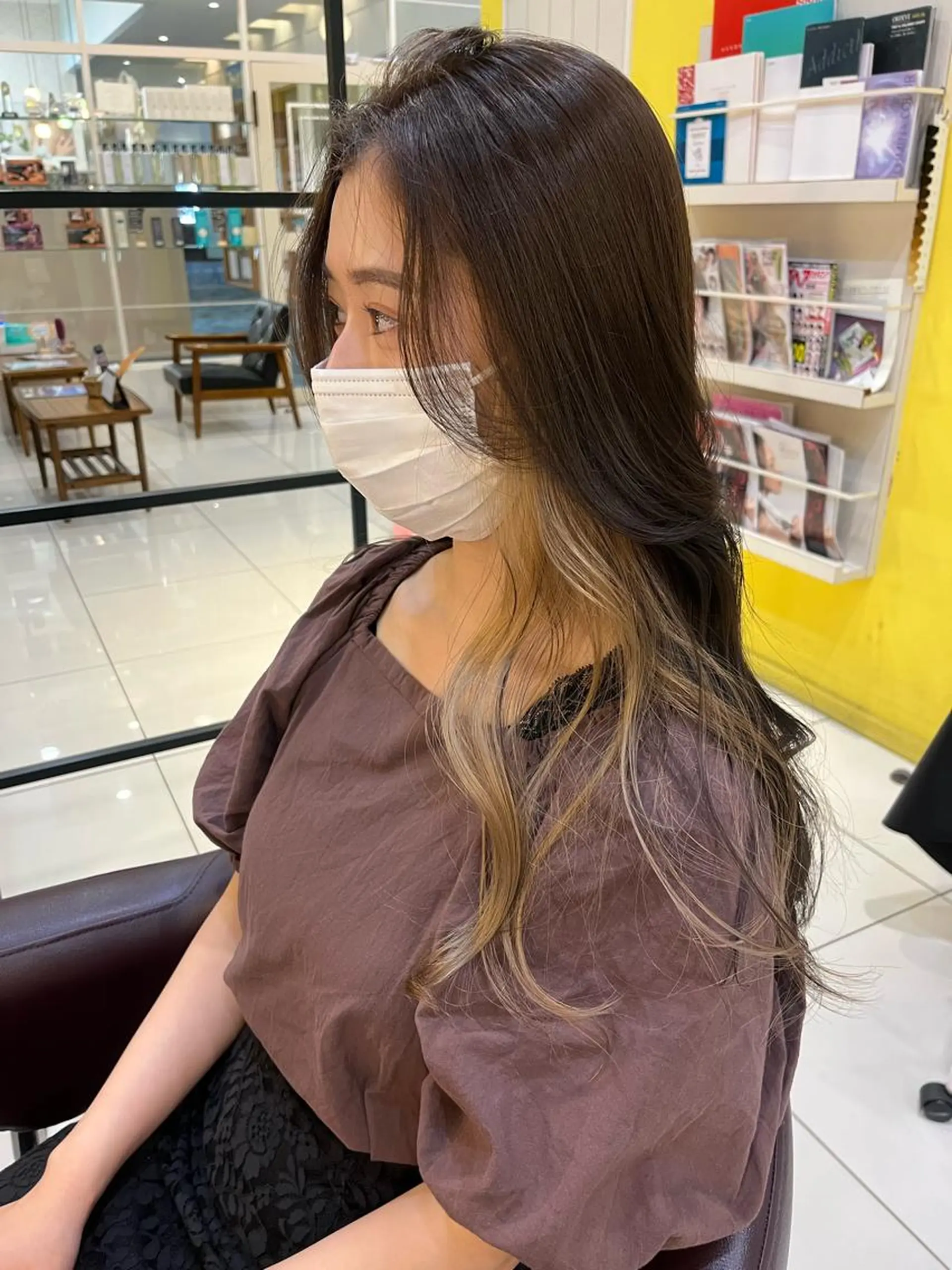 カラー カット ヘアカラー 黒田瀬奈/ボブ まろやかベージュのヘアスタイル