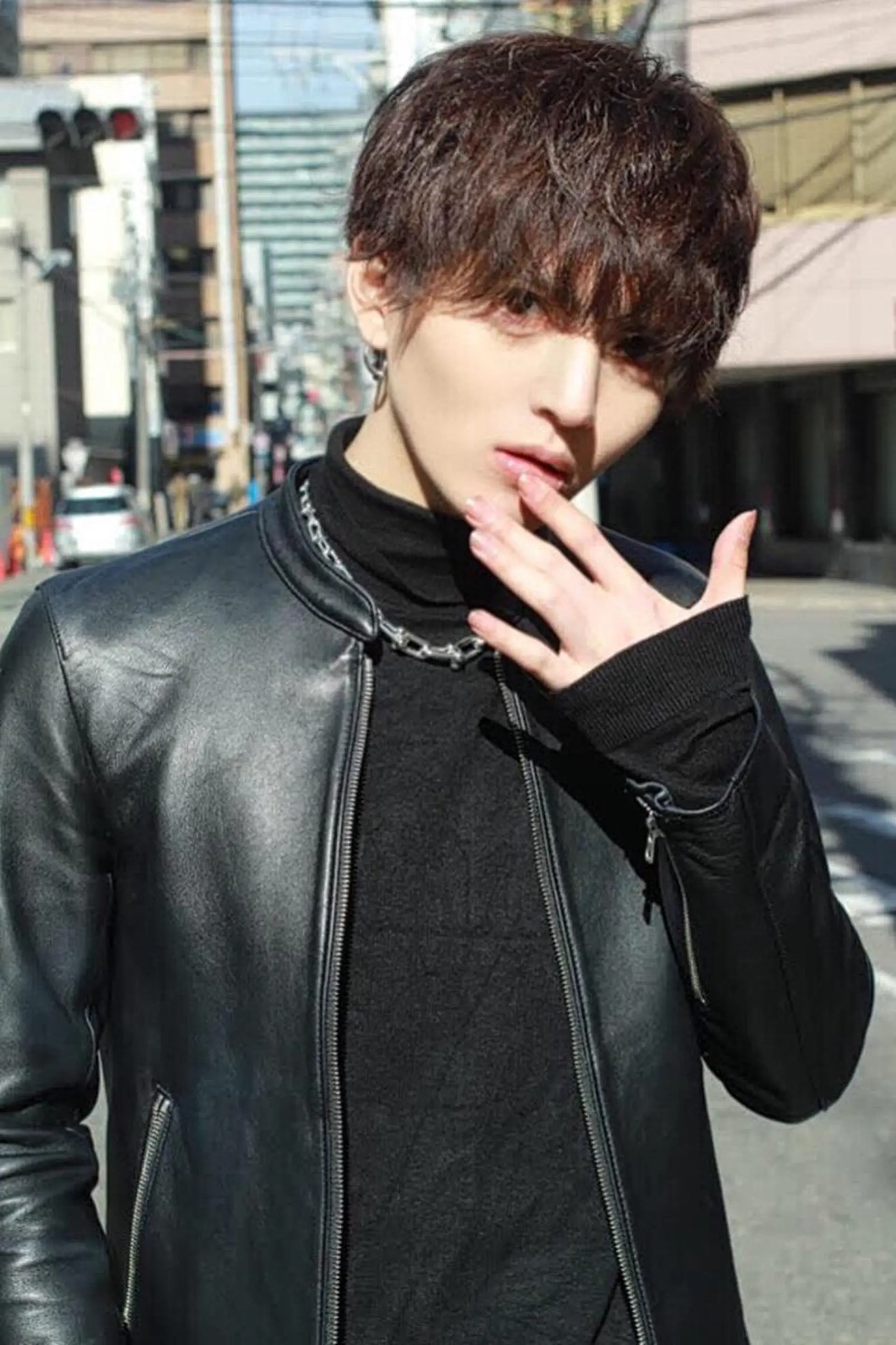 ショート カラー メンズ マッシュ アッシュ アッシュブラウン ブラウンカラー レイヤーカット 艶髪/西尾 幸樹のヘアスタイル