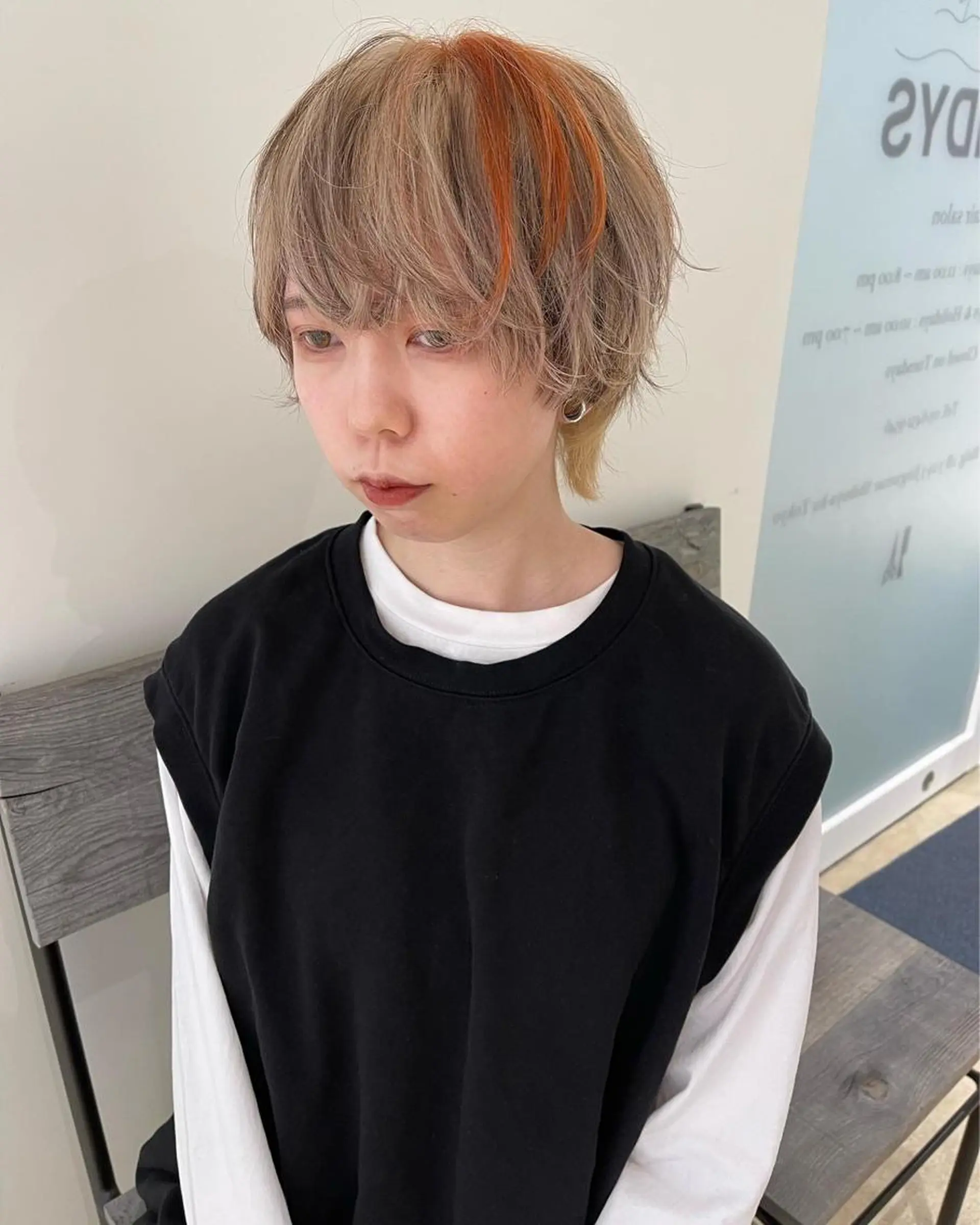ショート カラー メッシュ ボブ・韓国ヘア特化 美容師💕織茂ひかりのヘアスタイル