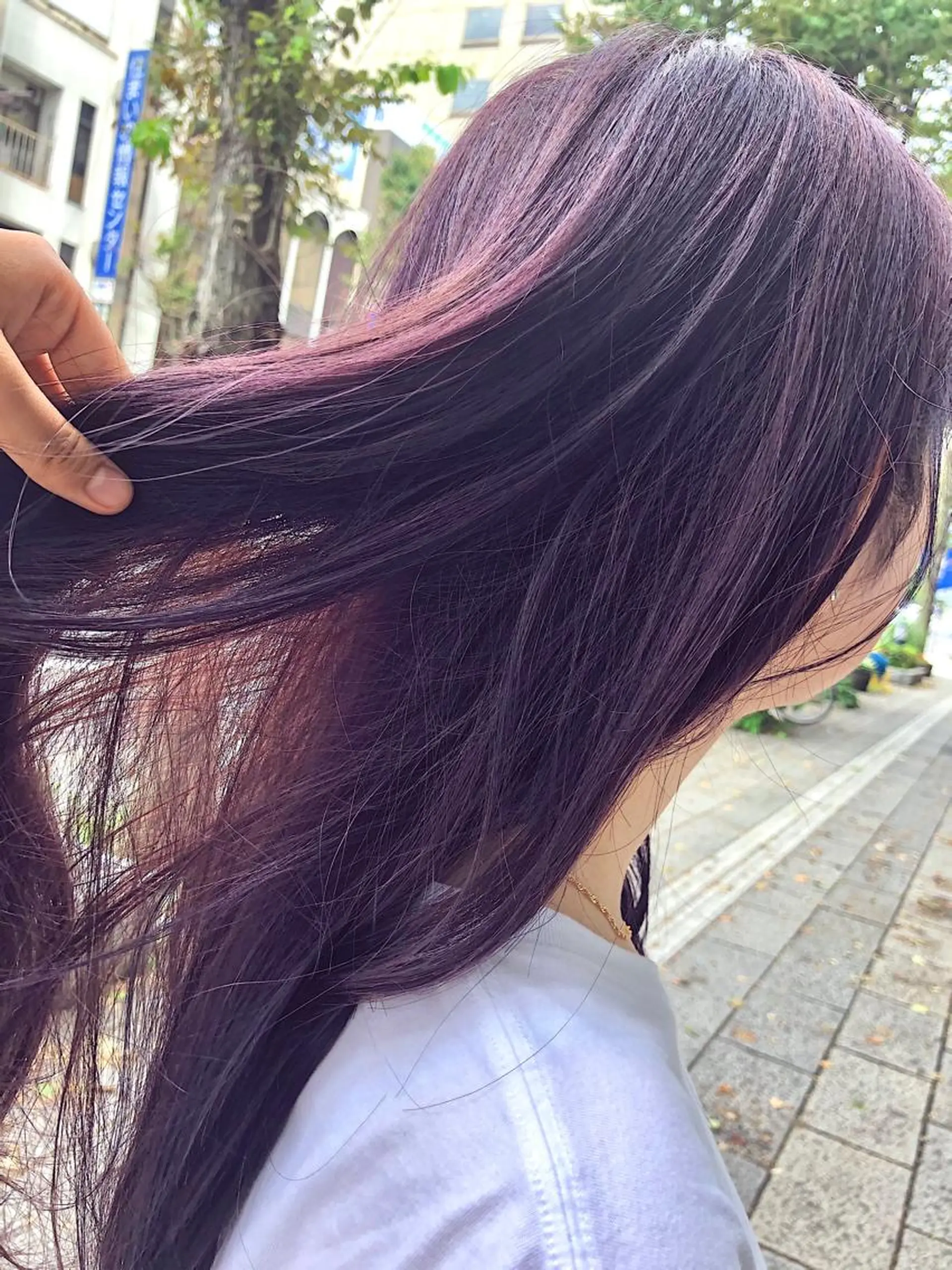 ロング パープルカラー ヘアカラー Kureha/ネイル トレンドヘアのマツエク・マツパデザイン