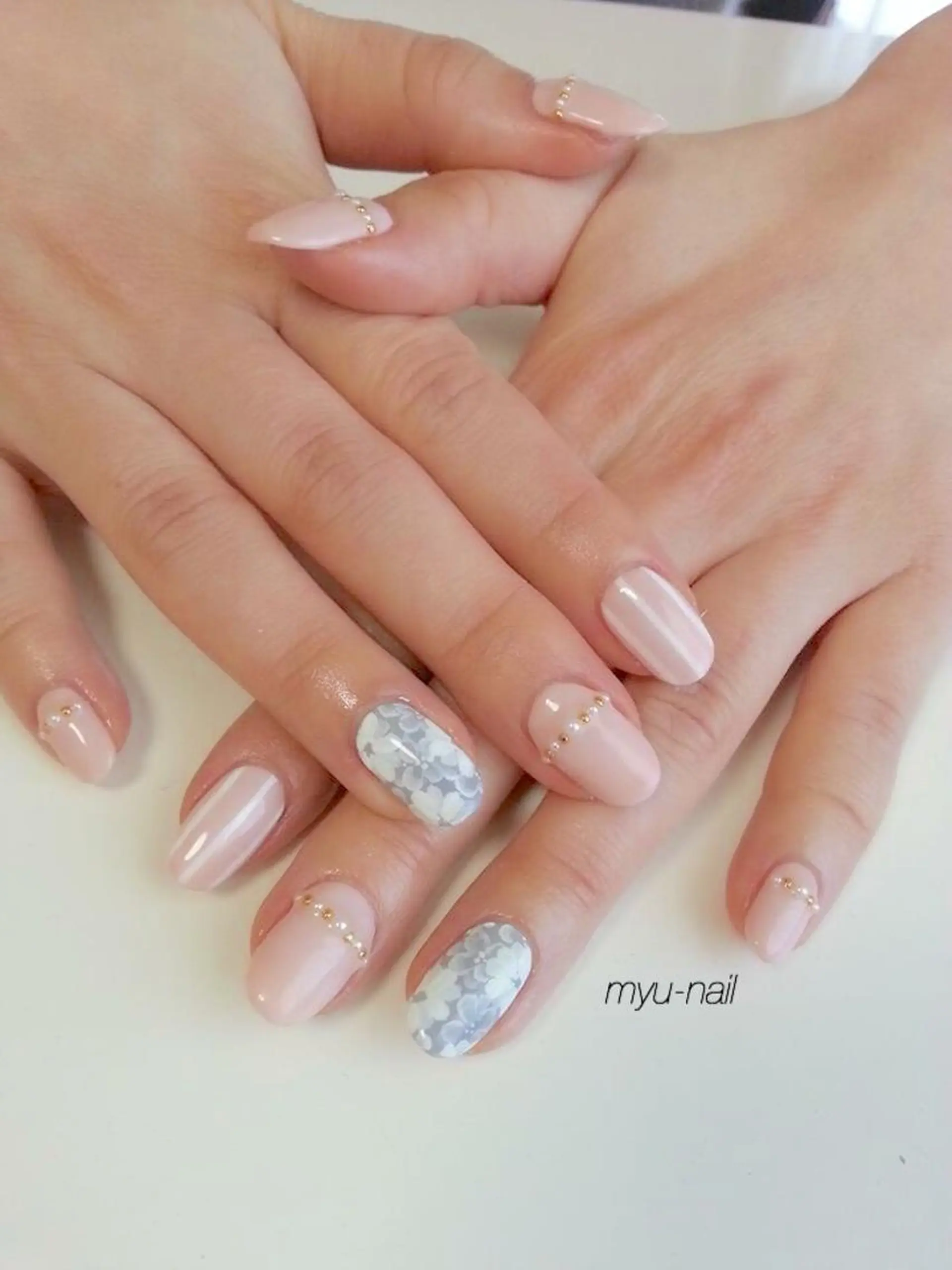 ネイル アートネイル フラワーネイル ホームサロン myu-nailのネイルデザイン