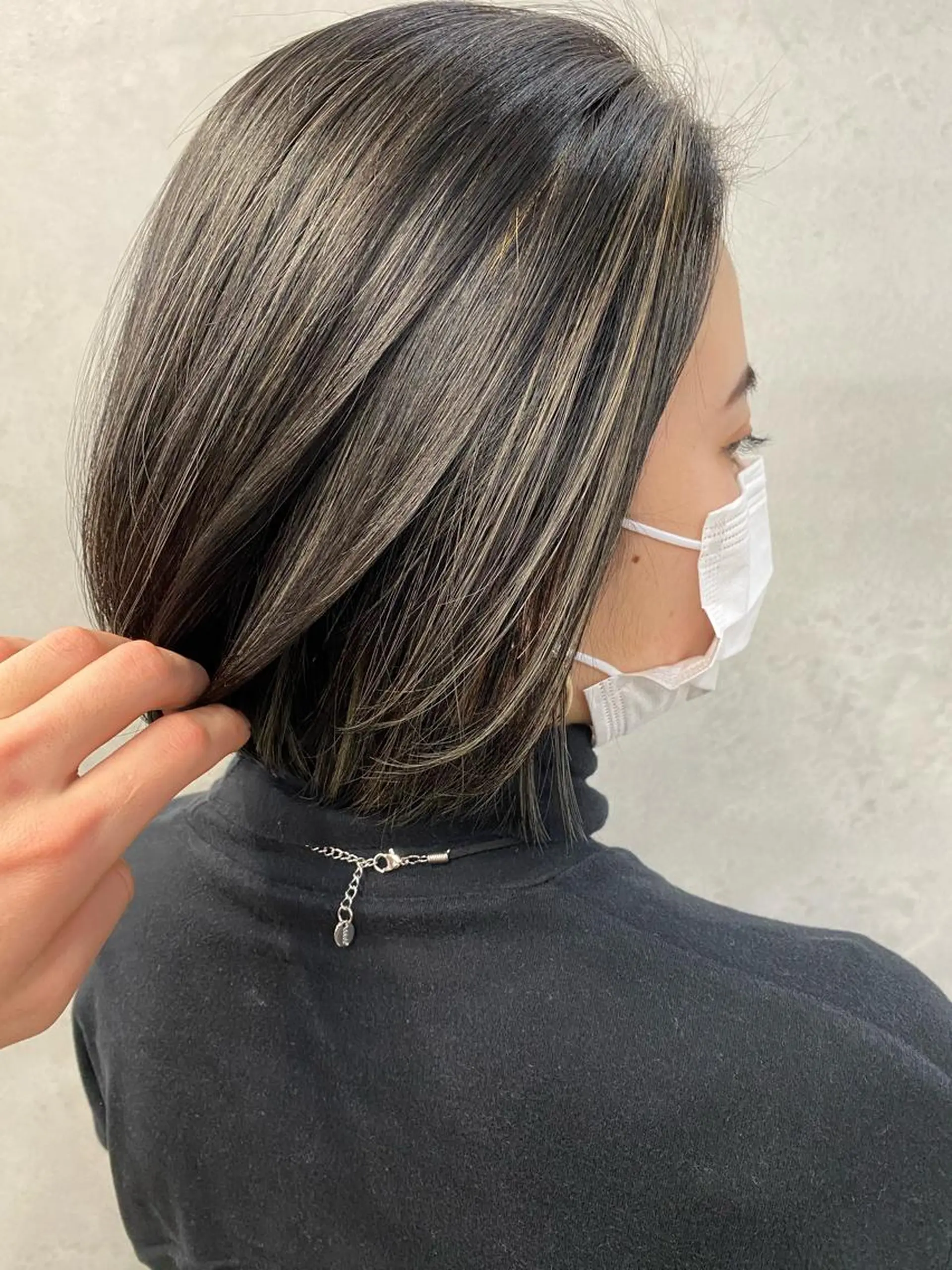 ショート ブリーチダブルカラー ハイライト/山本喜熙のヘアスタイル