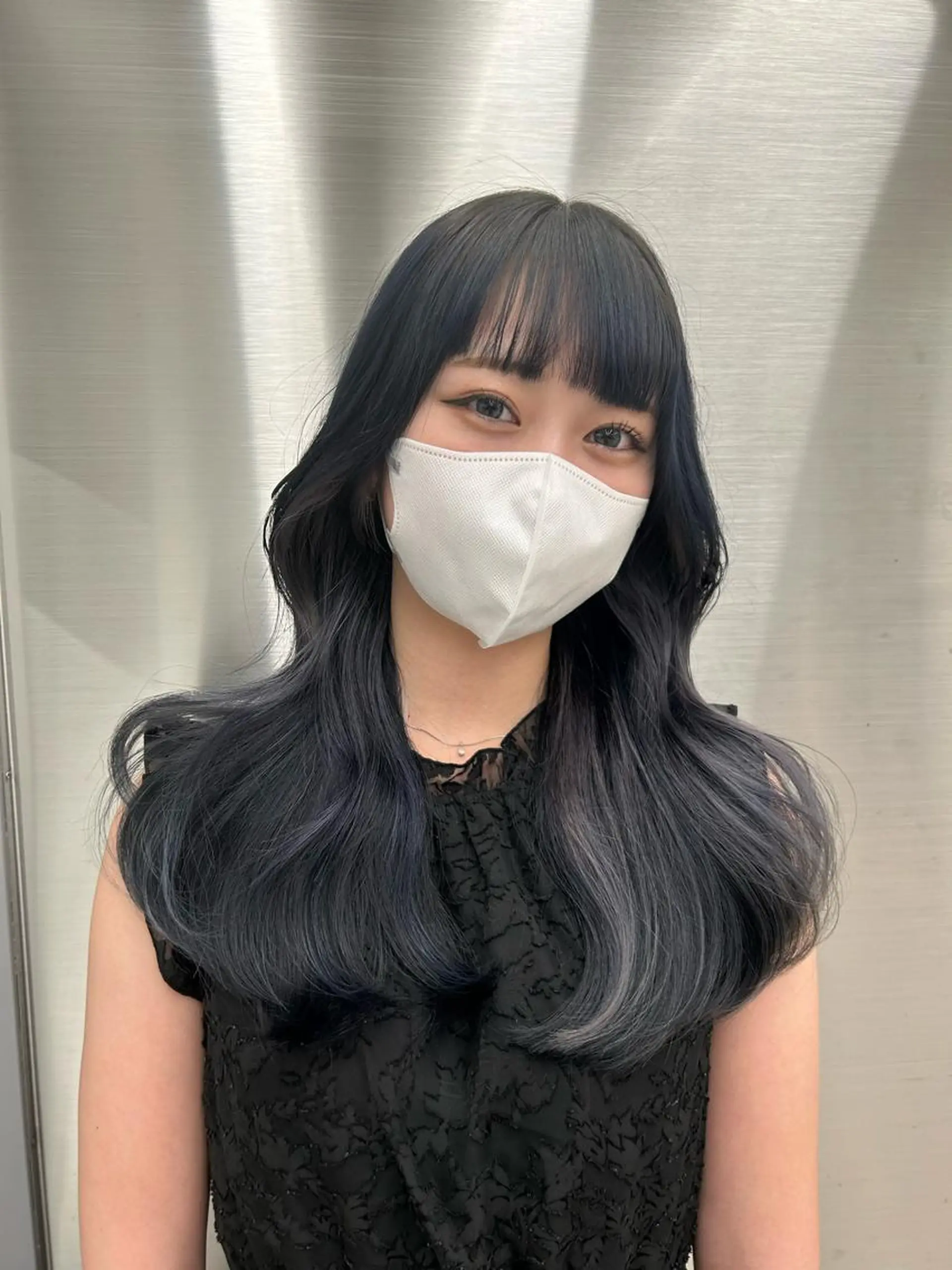 セミロング カット ヘアカラー トリートメント ヘアセット 韓国ネイル🤍 イワサキ　リコ🍒のヘアスタイル