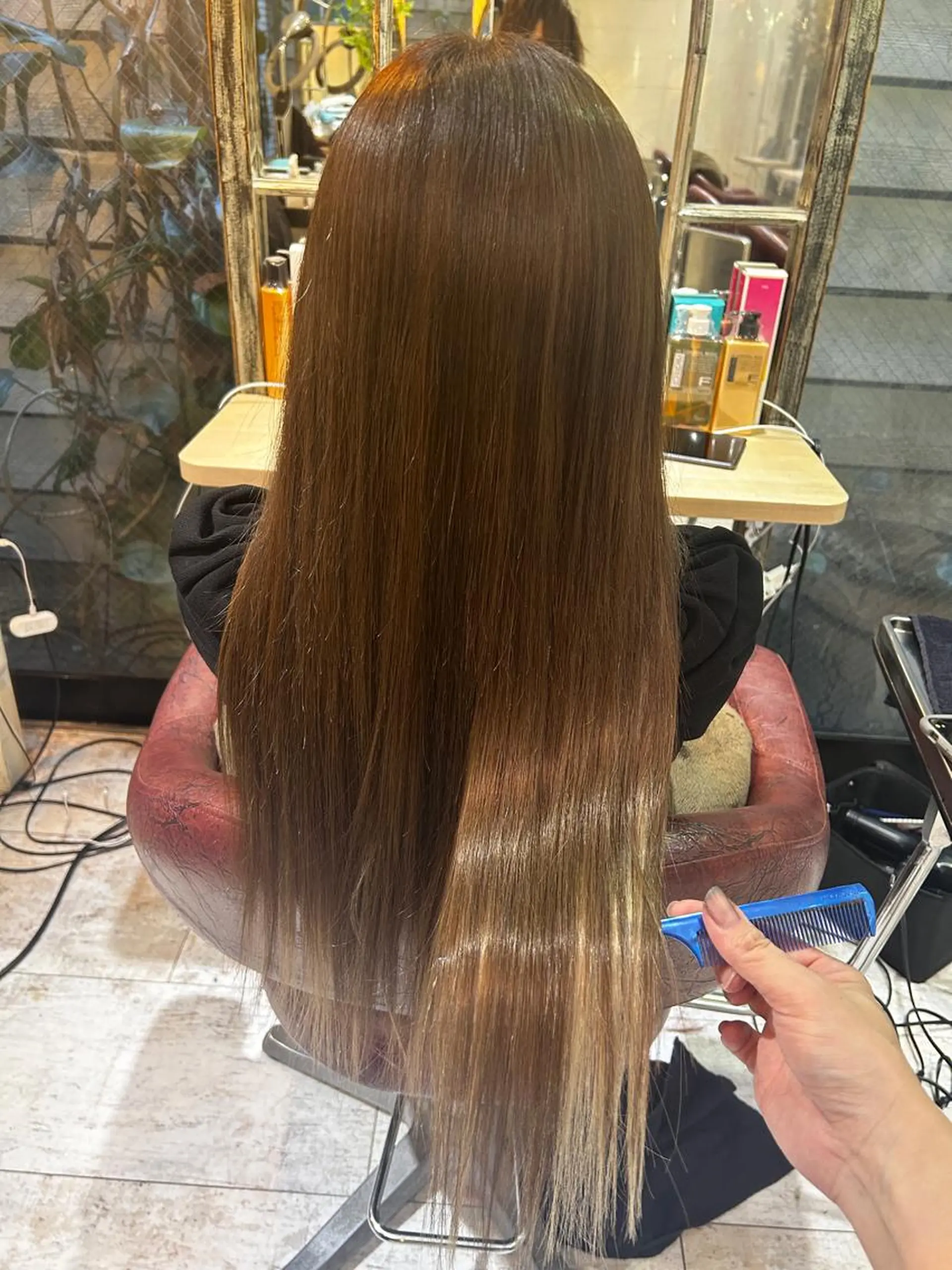 ロング カラー カット エクステ ササ キのヘアスタイル