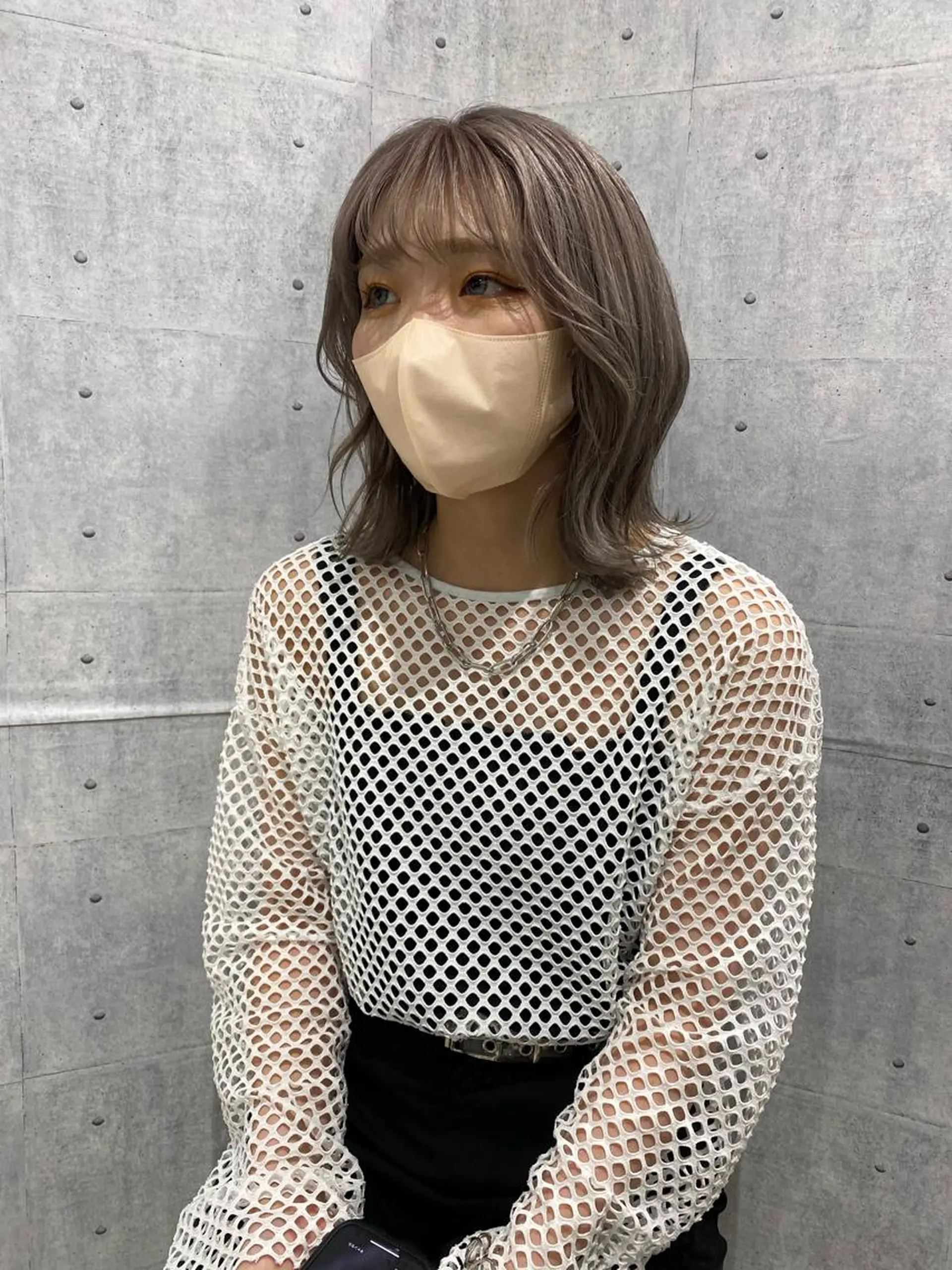 ミディアム カラー ブリーチ ケアブリーチ 透明感カラー 🍀透明感抜群🍀/ ハイトーンカラーのヘアスタイル