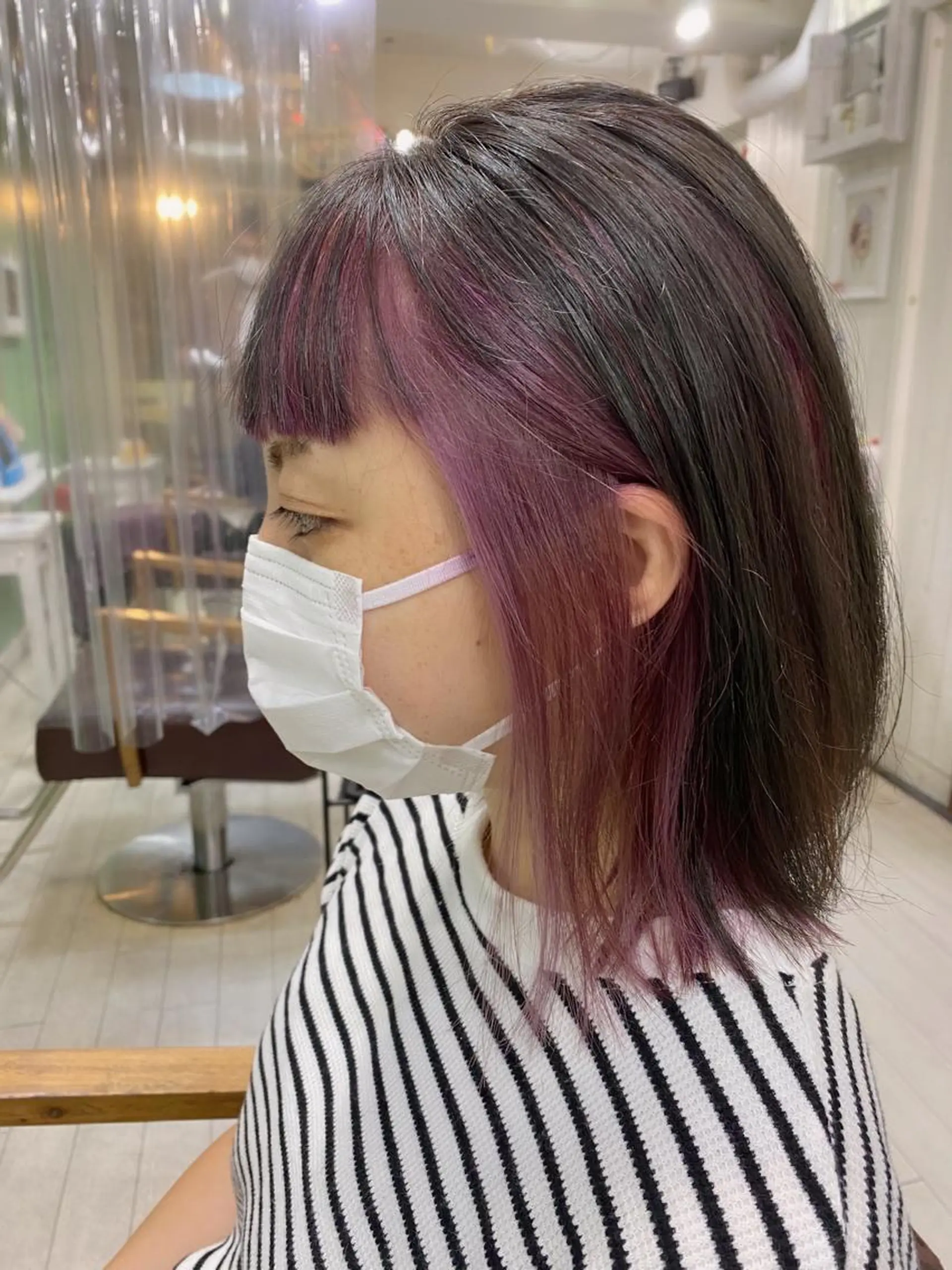 カラー 🩶西 雪乃/透明感 くすみカラー🫧のヘアスタイル