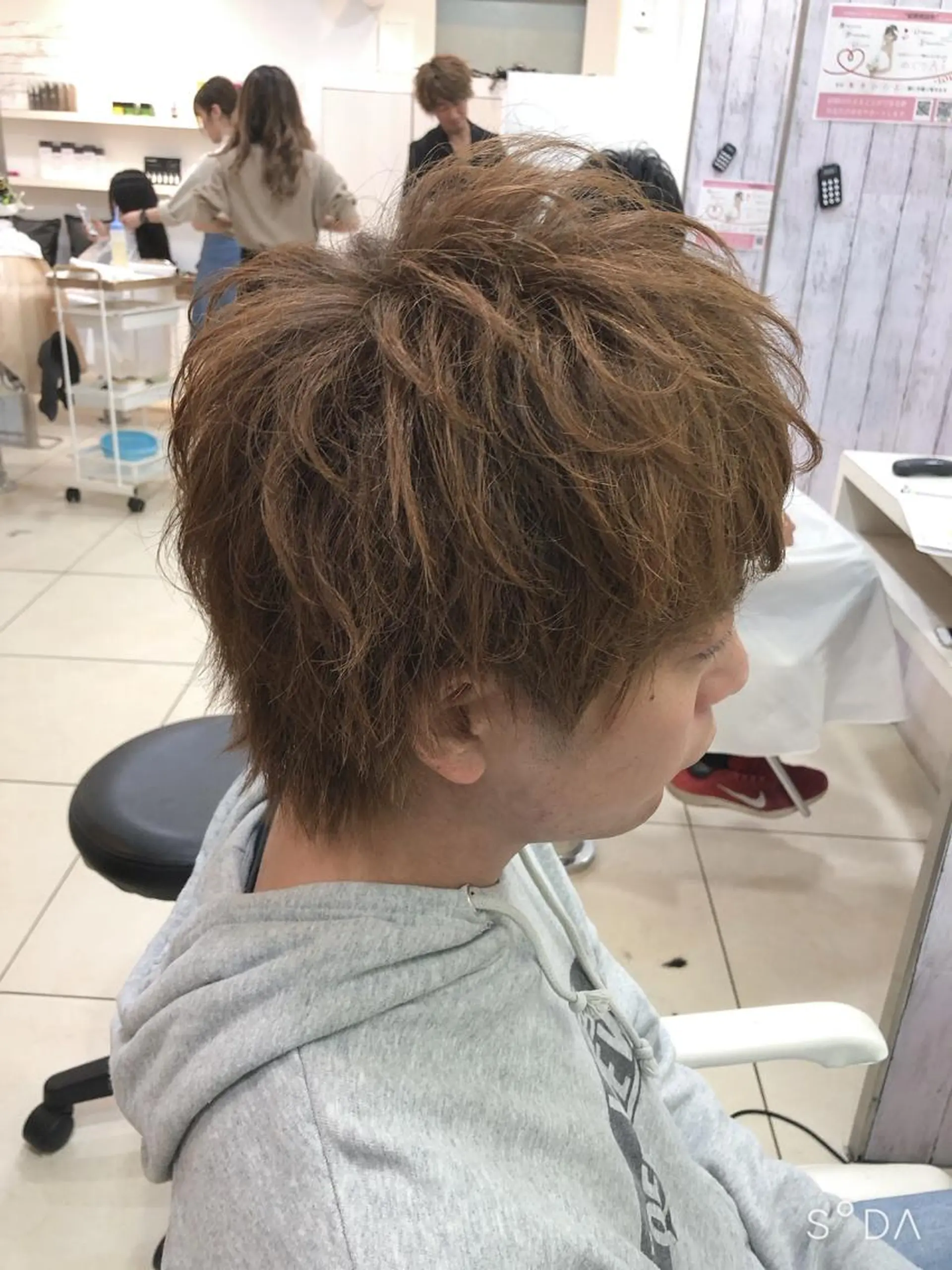 ショート カラー メンズ 髪質改善× 白髪ぼかし溝江のヘアスタイル