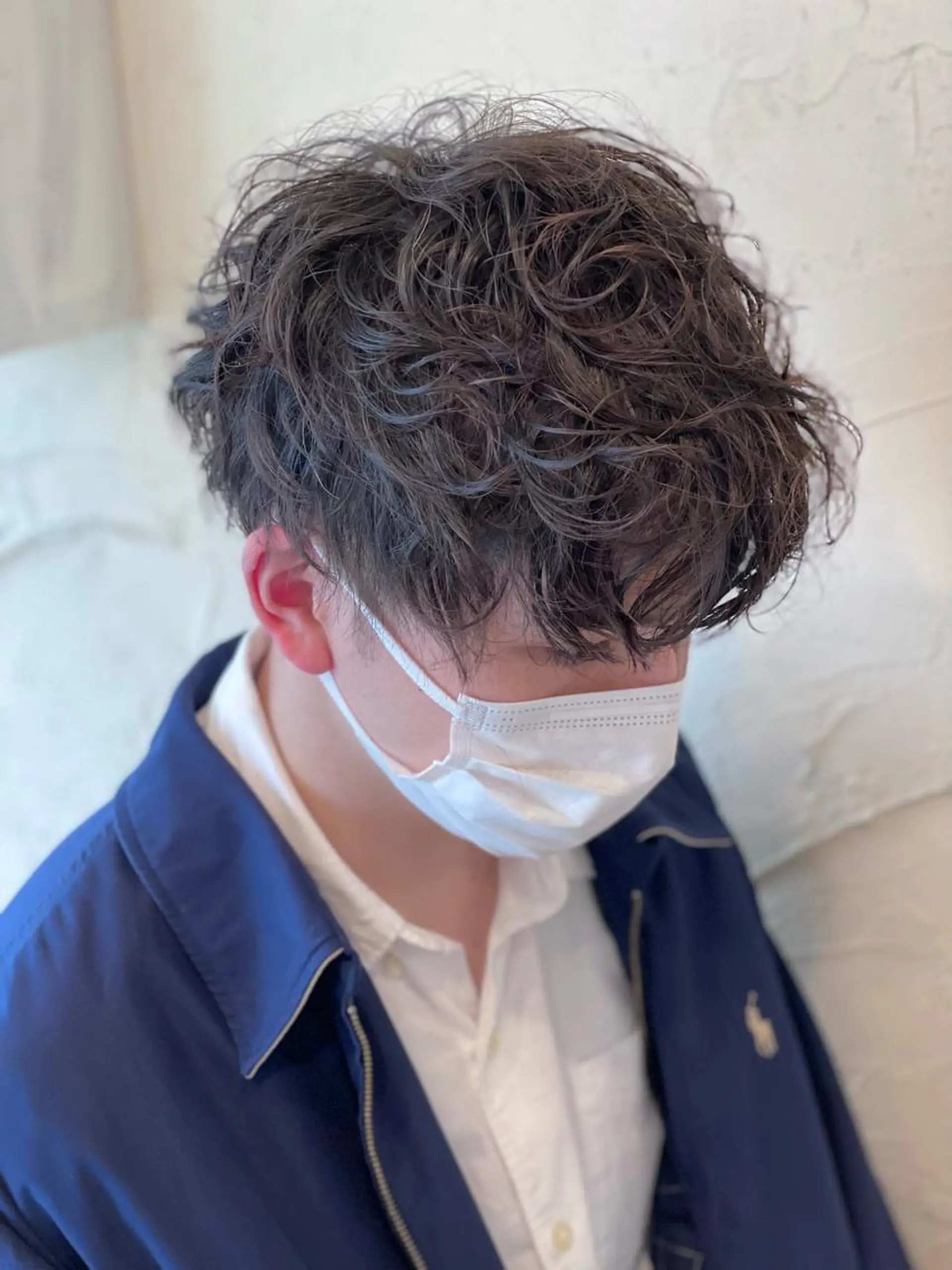 ショート パーマ メンズ マッシュ メンズパーマ スパイラルパーマ カット パーマ メンズ特化/パーマ指 名No.1/百瀬太郎のヘアスタイル