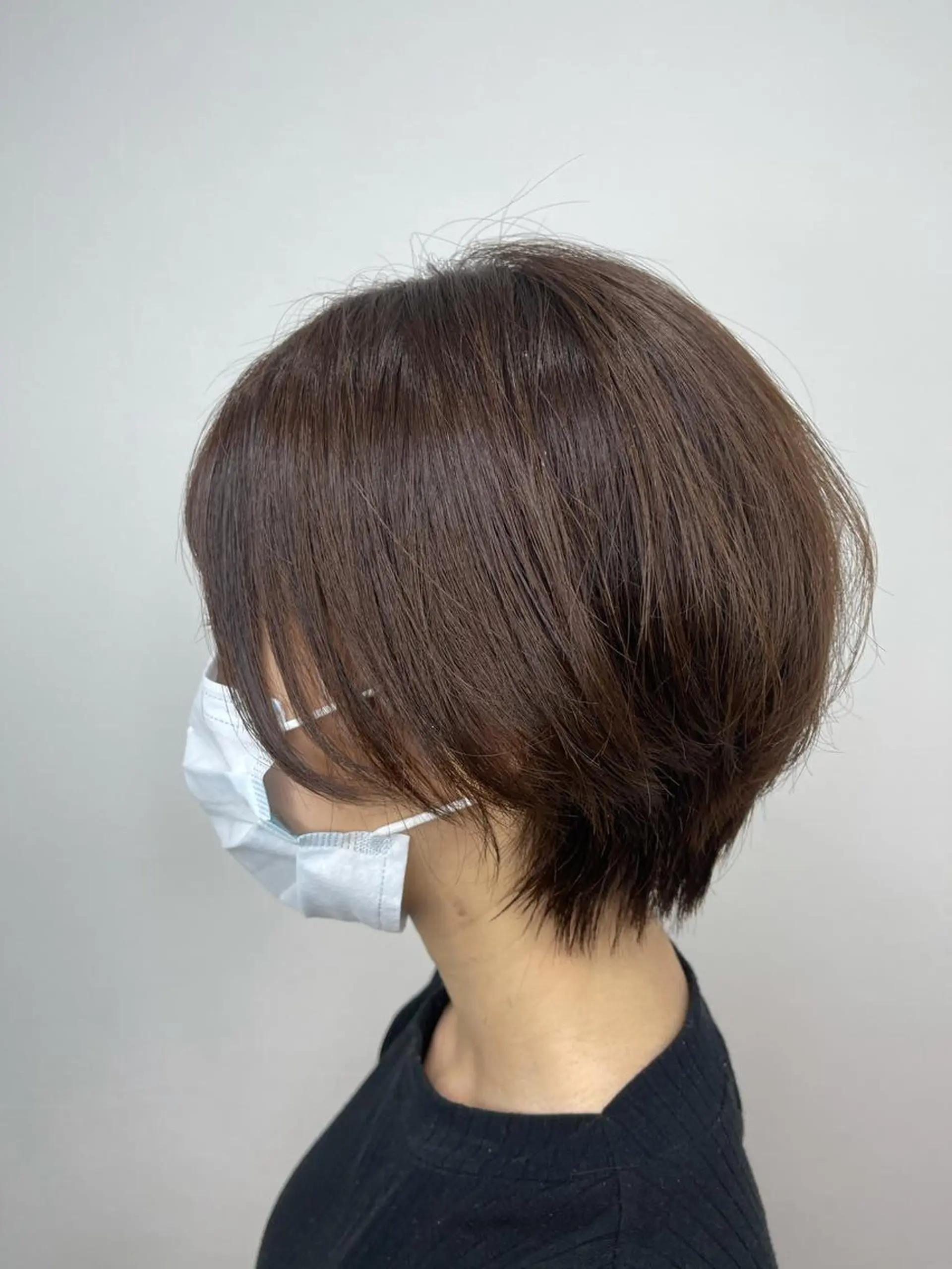 ショート カラー ショートボブ アディクシーカラー イルミナカラー ボブ ショートヘア カット ヘアカラー トリートメント emi/髪質改善/ 韓国風/艶カラーのヘアスタイル