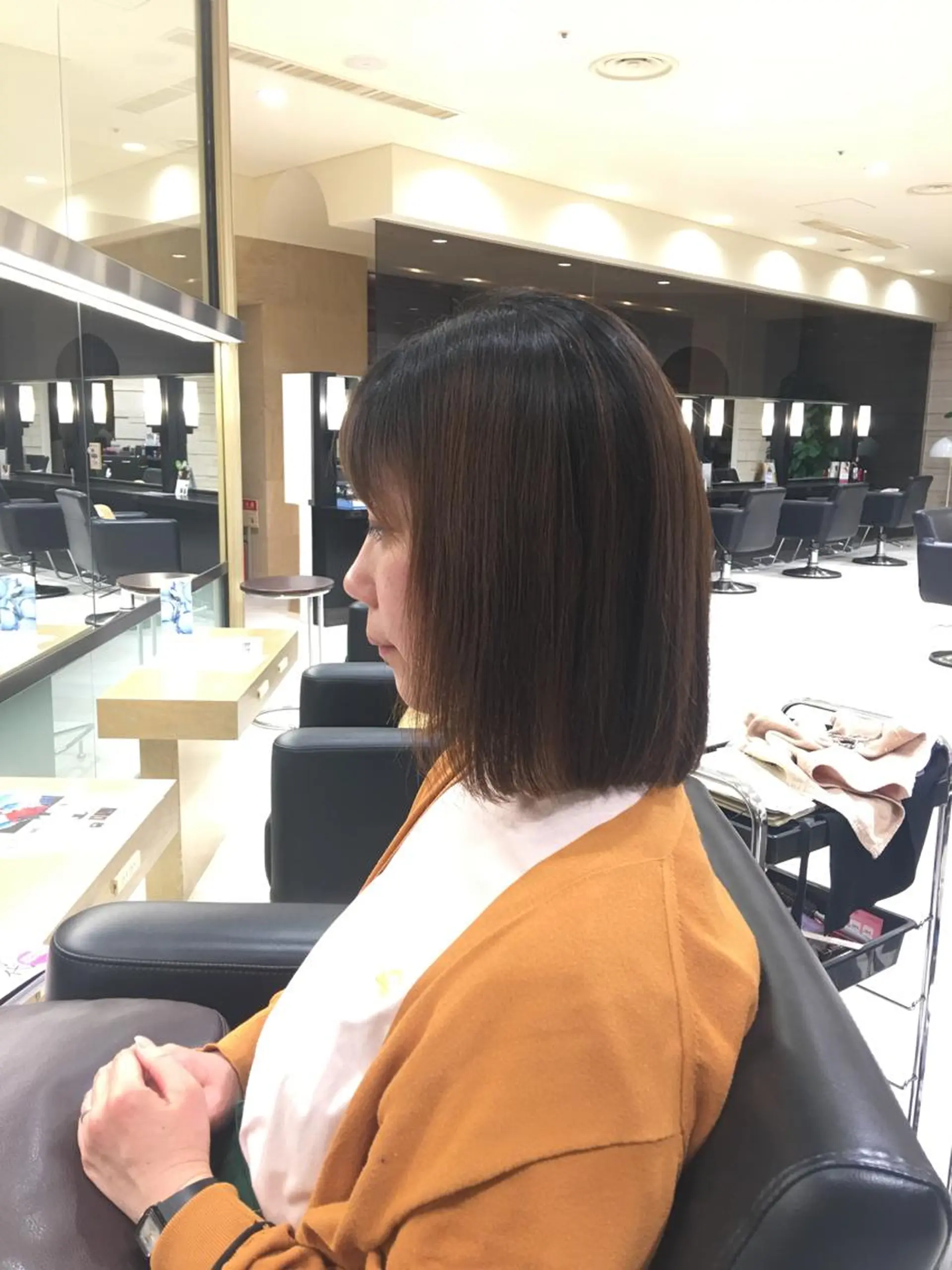 ミディアム 黒田恵里香ショート カットモデル募集中のヘアスタイル