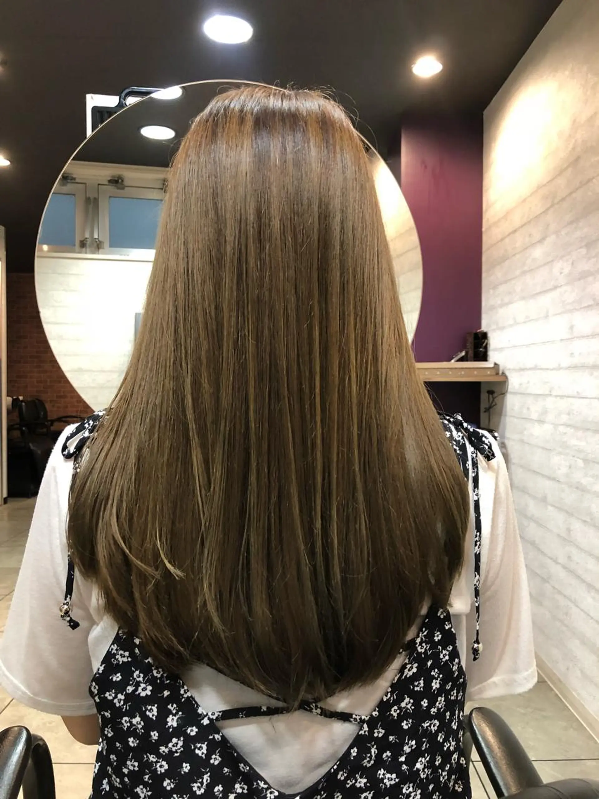 ロング カラー カット 縮毛矯正 senses ミヤコのヘアスタイル