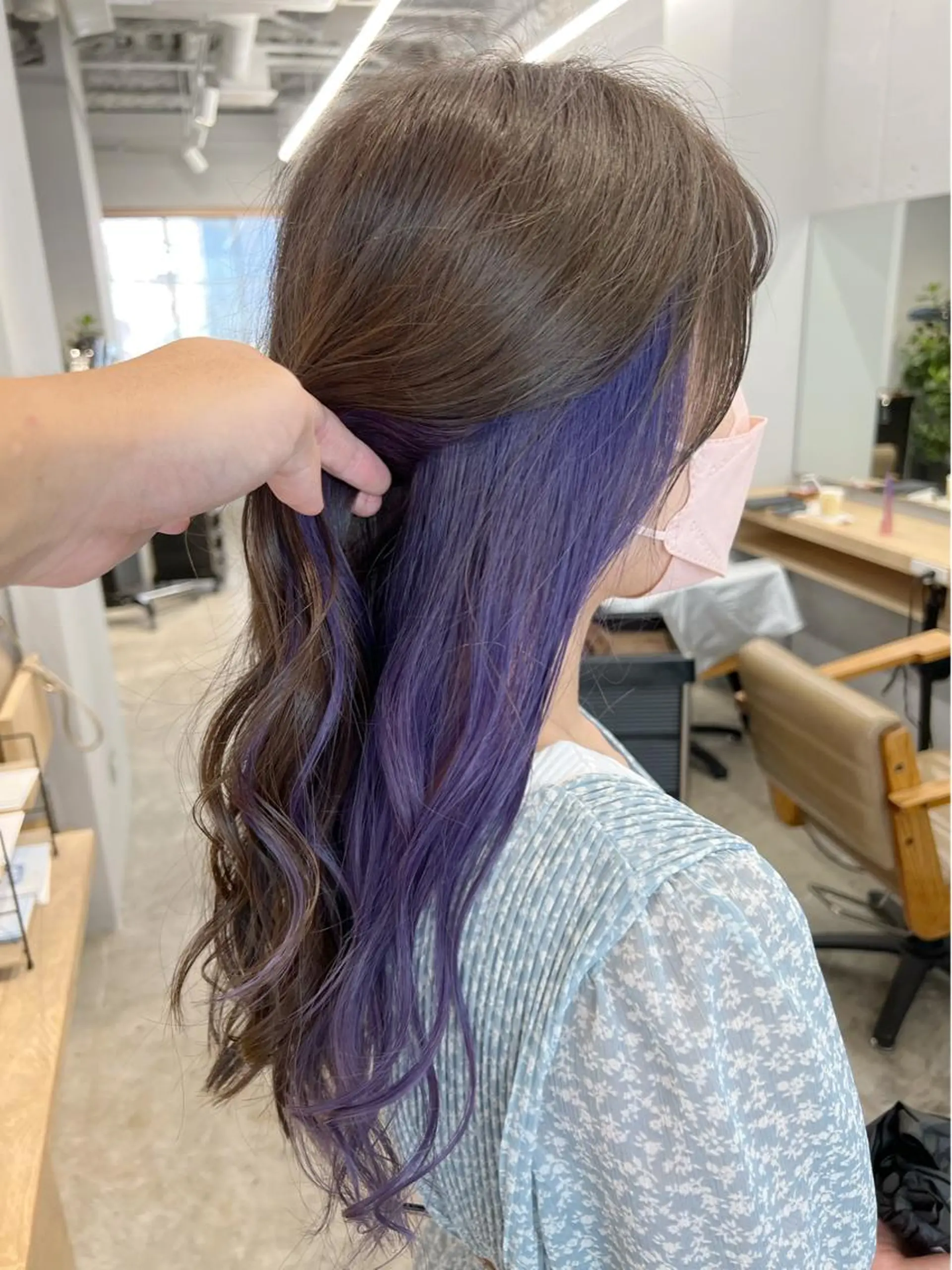 ロング カラー インナーカラー パープルカラー 代表　YUKI ☆のヘアスタイル