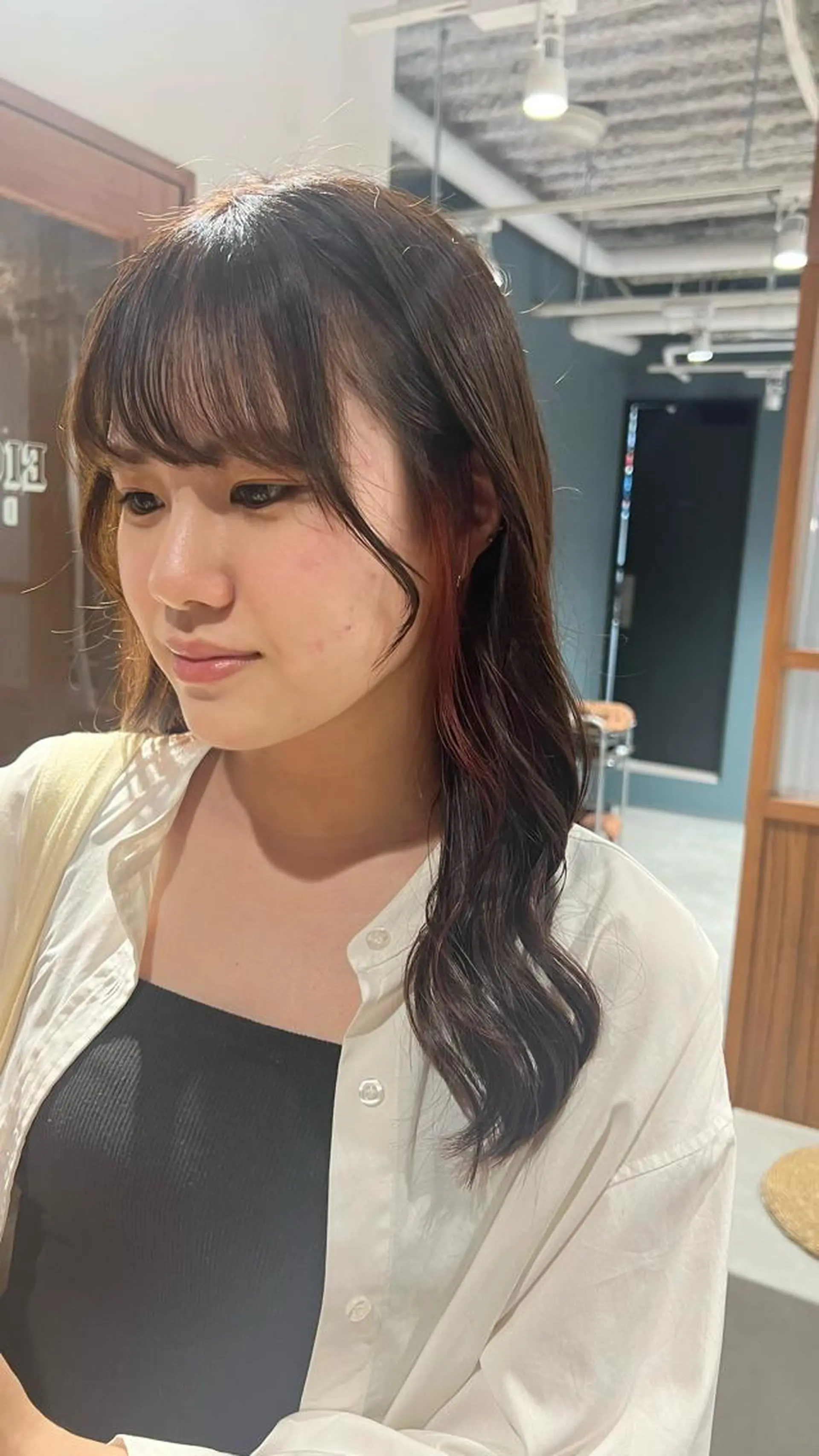 カラー ブリーチ ダブルカラー イヤリングカラー ブリーチなしカラー ピンクカラー 🎀 夏秋🎀のヘアスタイル