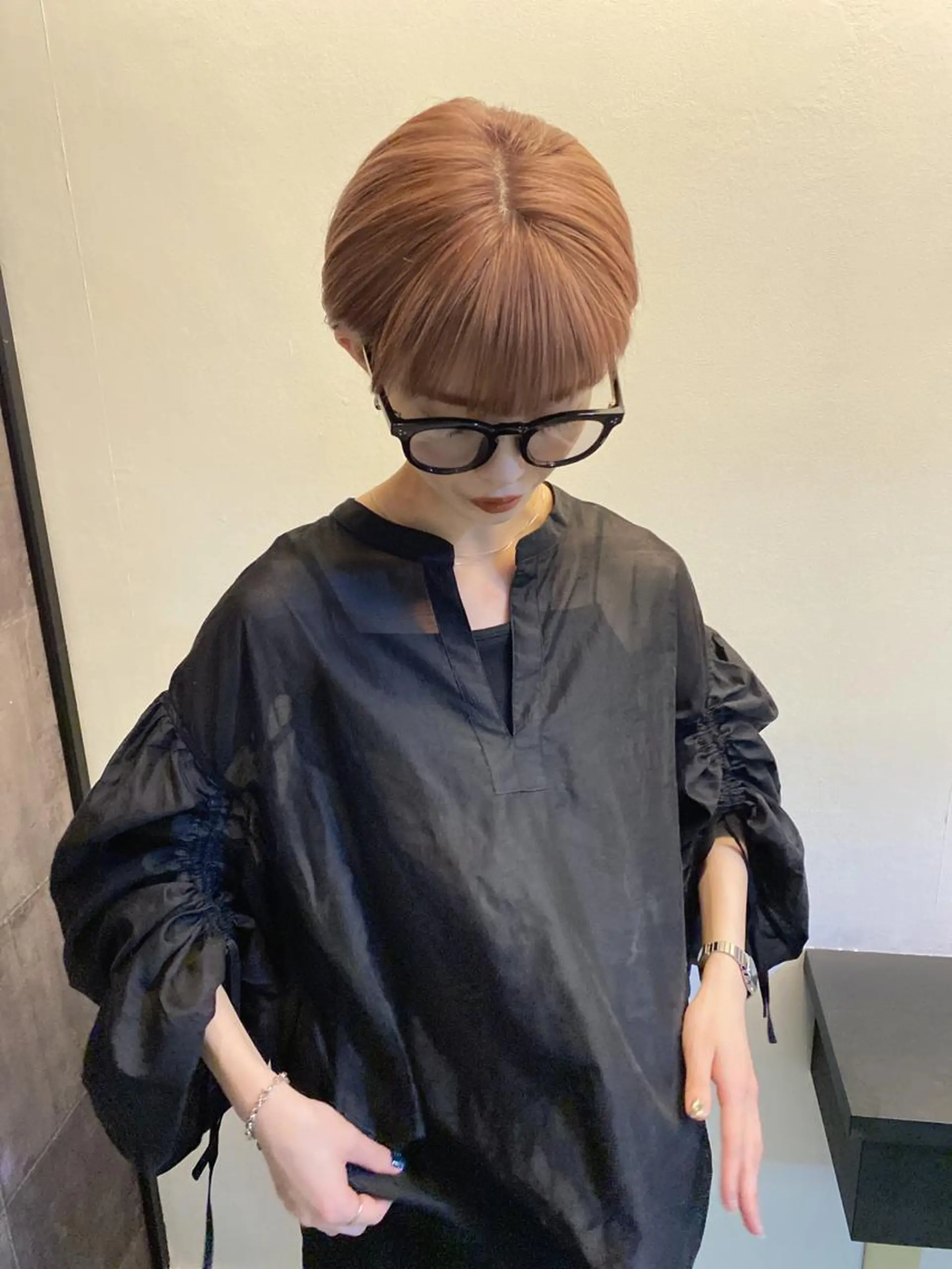 ショート カラー パーマ ヘアアレンジ ネイル マツエク・マツパ アイブロウ オレンジ ピンクカラー カラーマツエク ショートヘア オレンジ 広島/ボブ/レイヤー 🌿‬wakabaのヘアスタイル