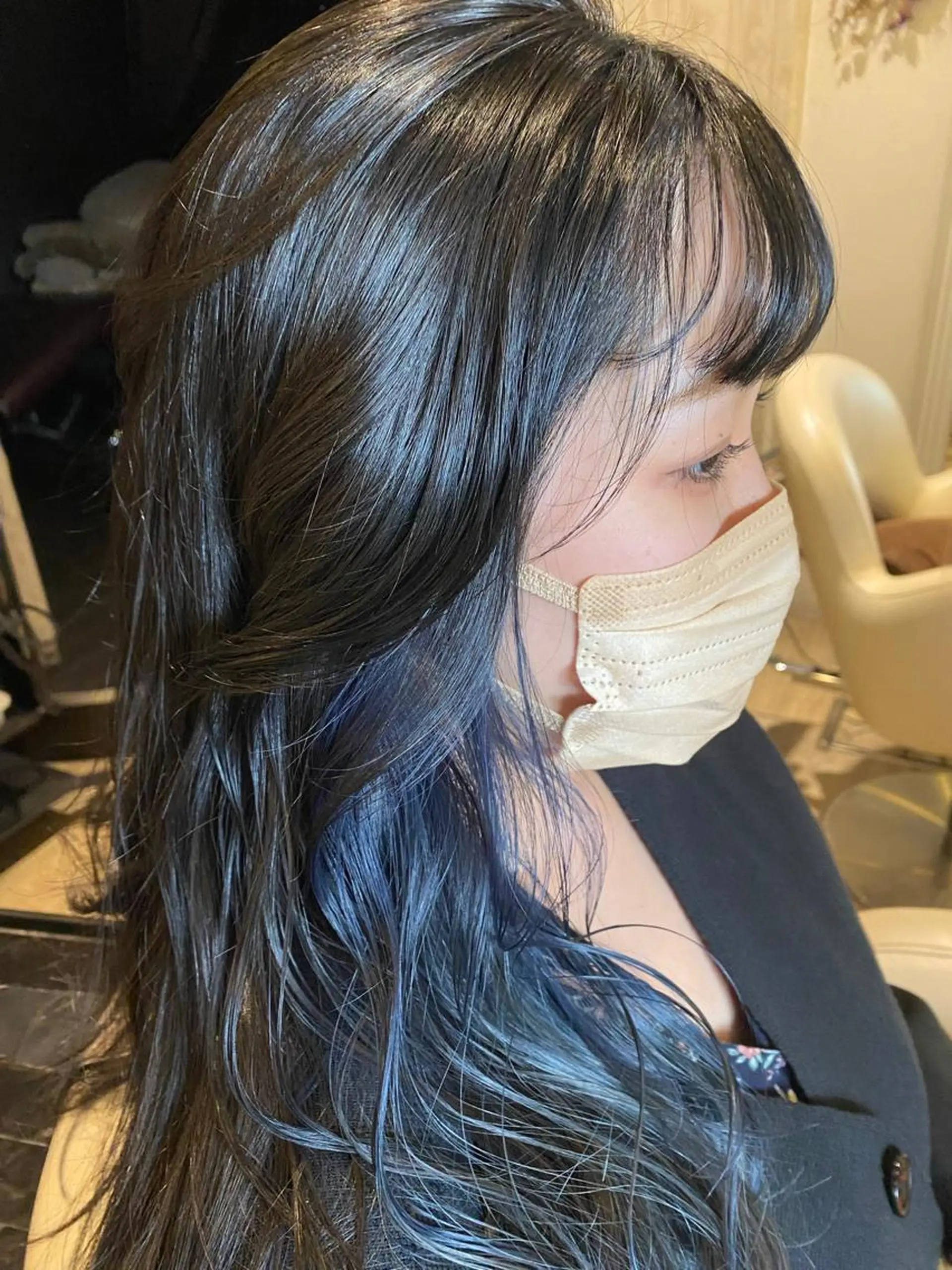 セミロング 髪質改善/マツパ 垢抜け透明カラー衣笠のヘアスタイル