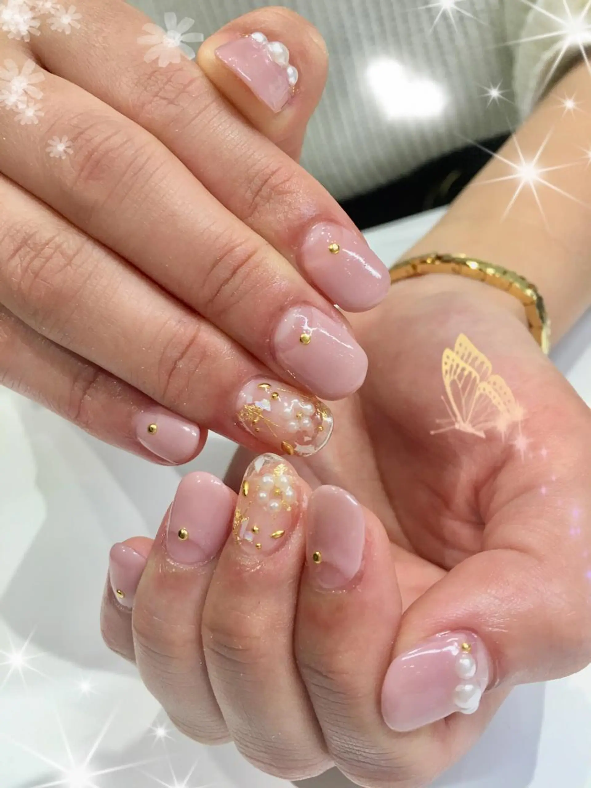 ネイル アートネイル クリアネイル フレンチネイル 逆フレンチ 佐藤 まりえのネイルデザイン