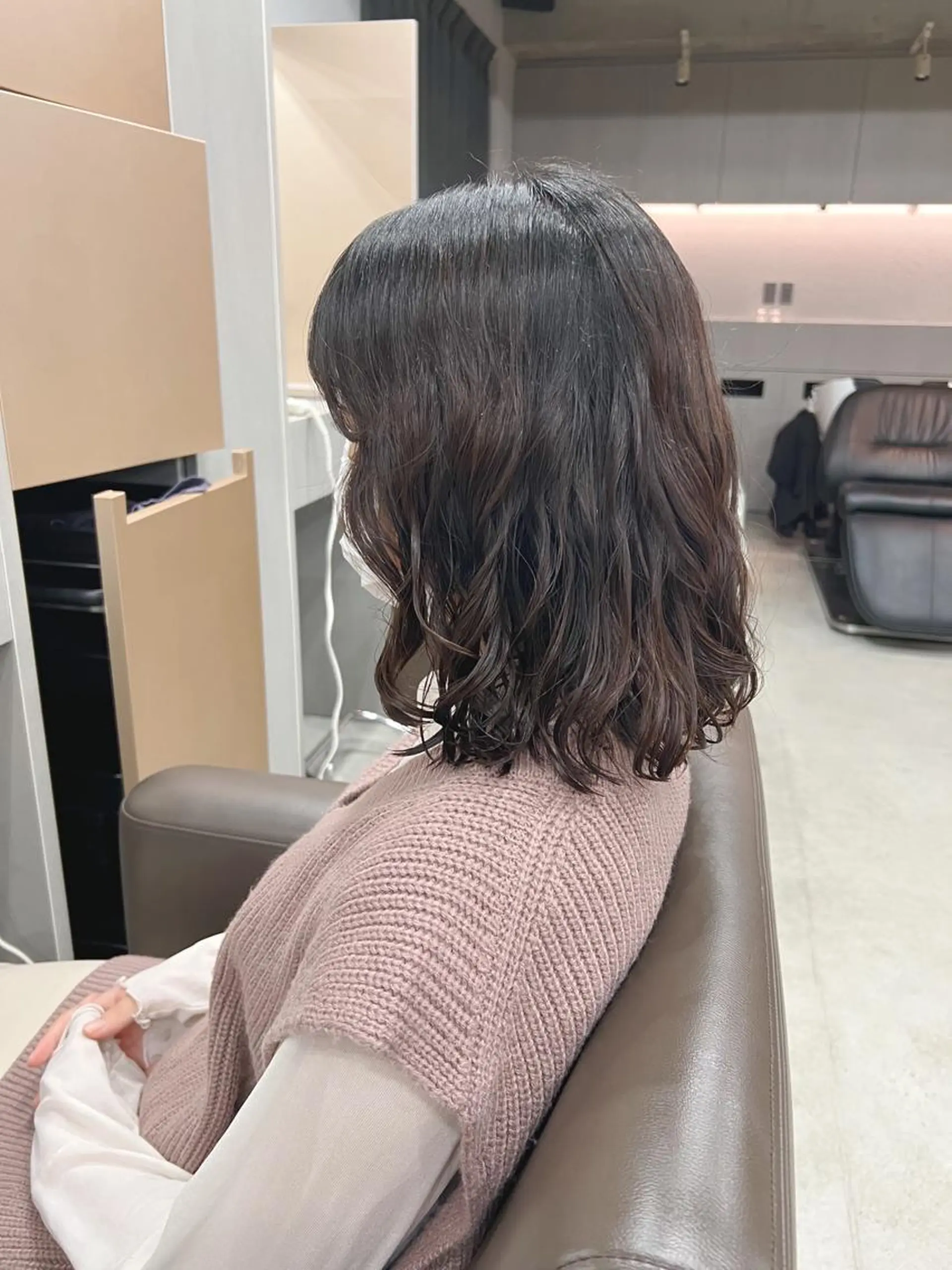 ミディアム パーマ ボブパーマコテ巻き風 パーマNo1深江秀平のヘアスタイル