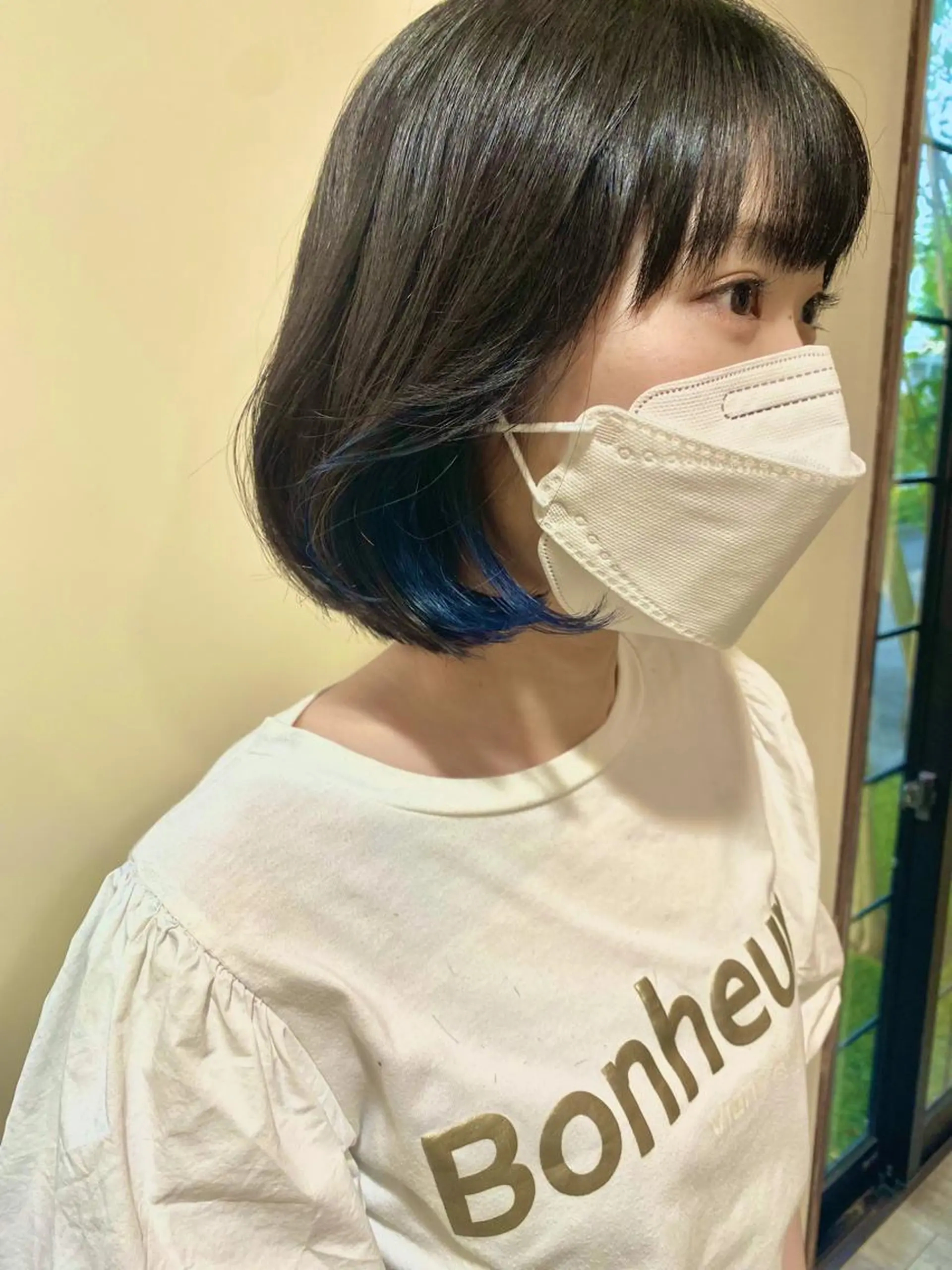 ミディアム 保野加/トレンドボブ 透明感爆発カラーのヘアスタイル