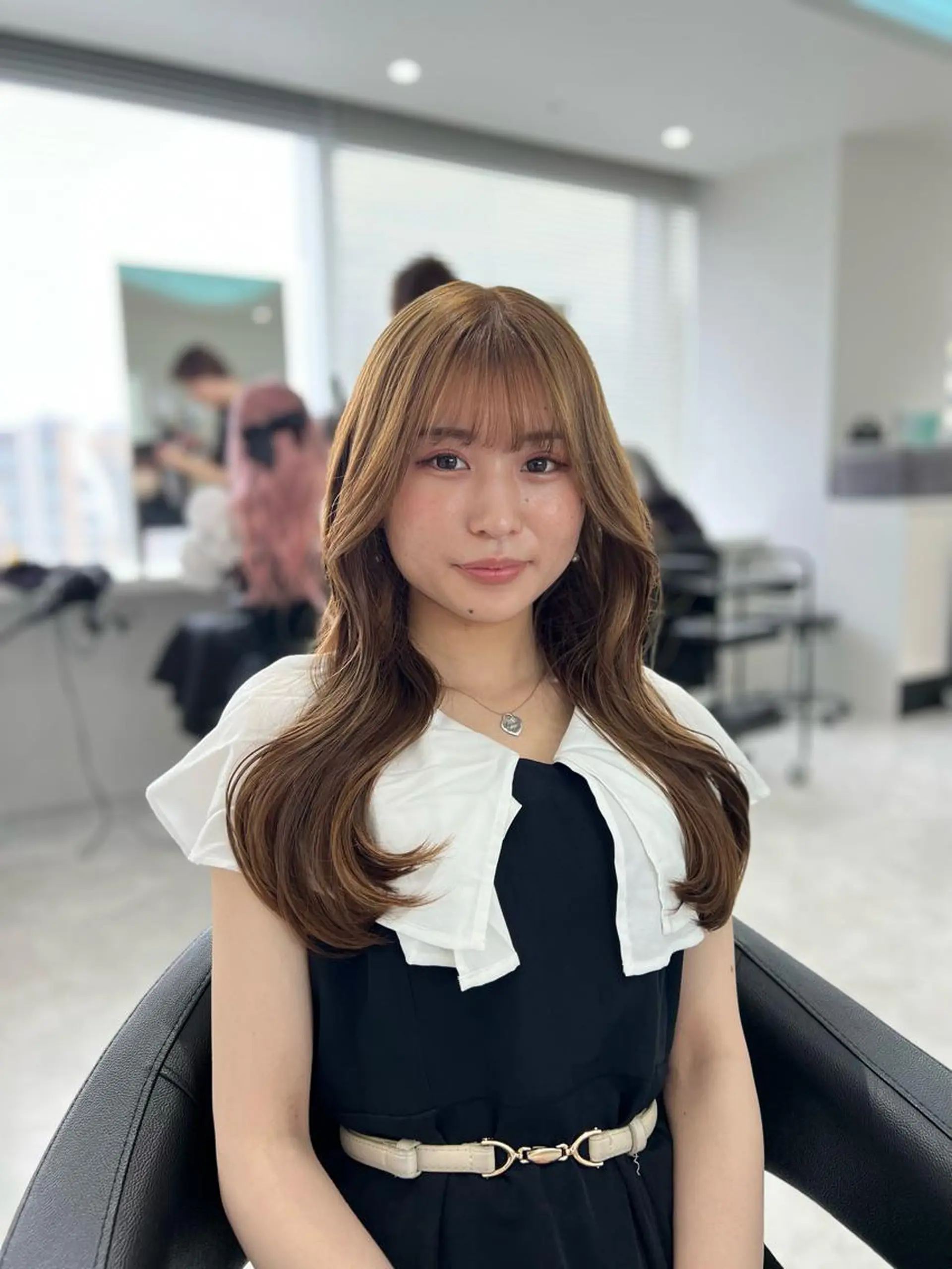 ロング ヘアカラー トリートメント ヘッドスパ ヘアセット まつパ/ケア ブリーチ/sEnAのヘアスタイル