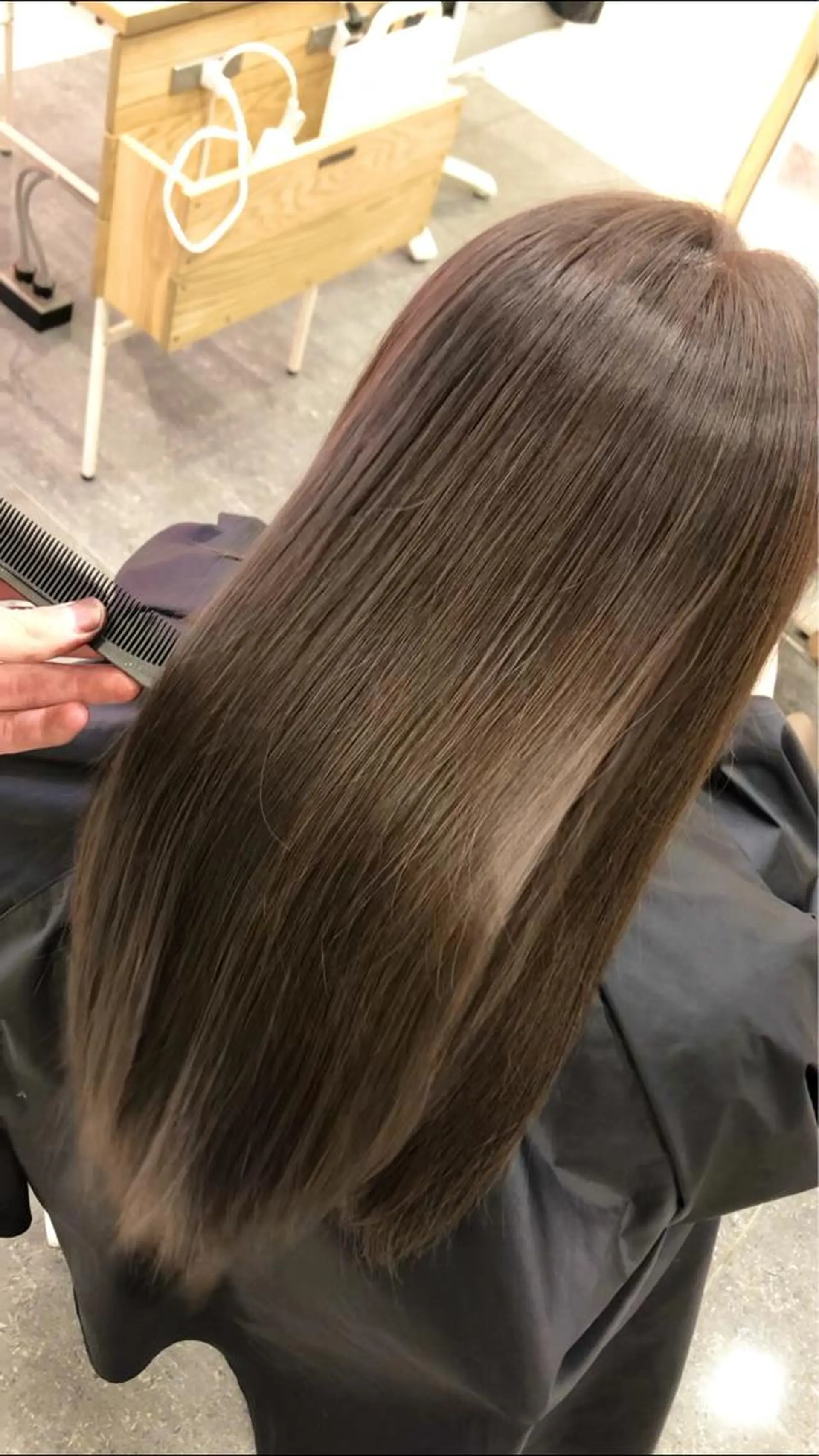 ロング カット 縮毛矯正 太白区/白髪ぼかし ハイライト/千葉達人のヘアスタイル